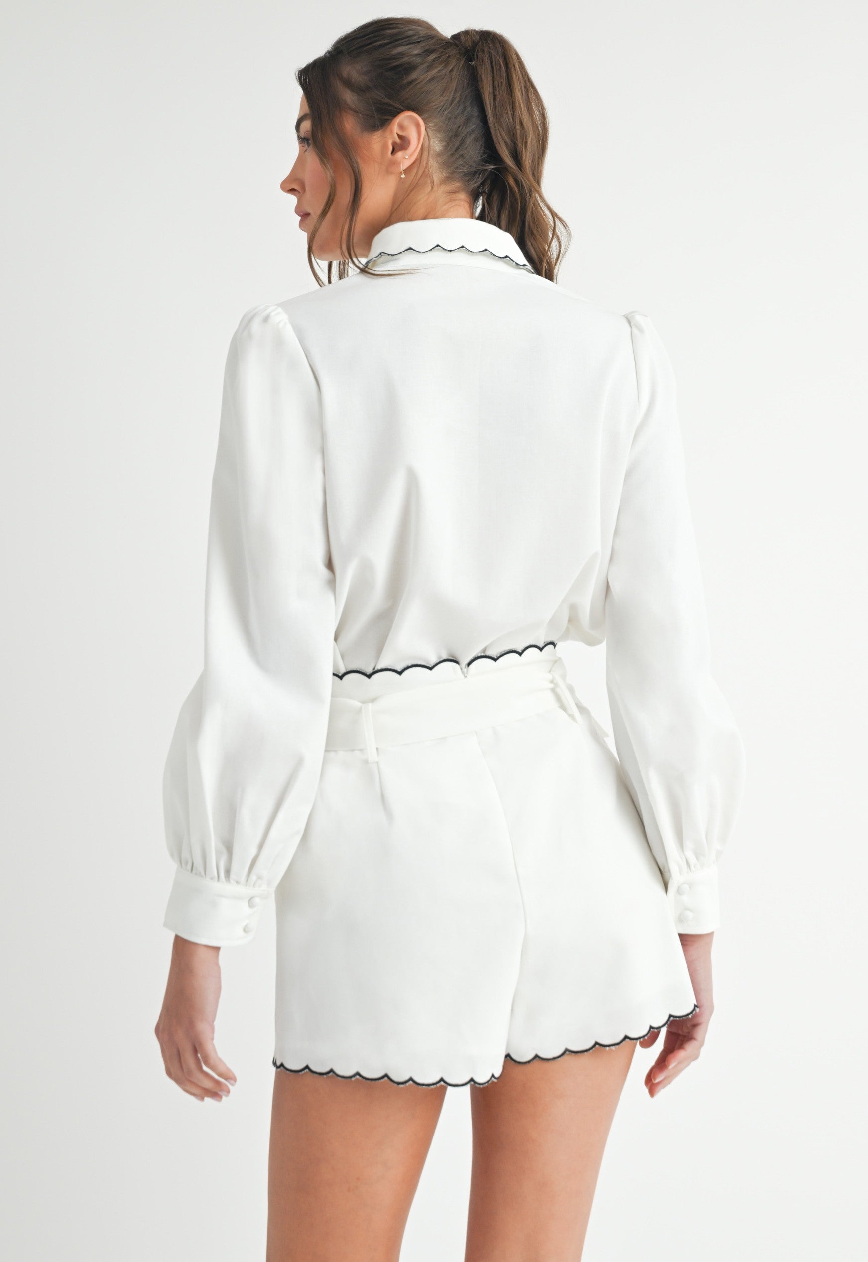 Suzie Scalloped Shorts Set