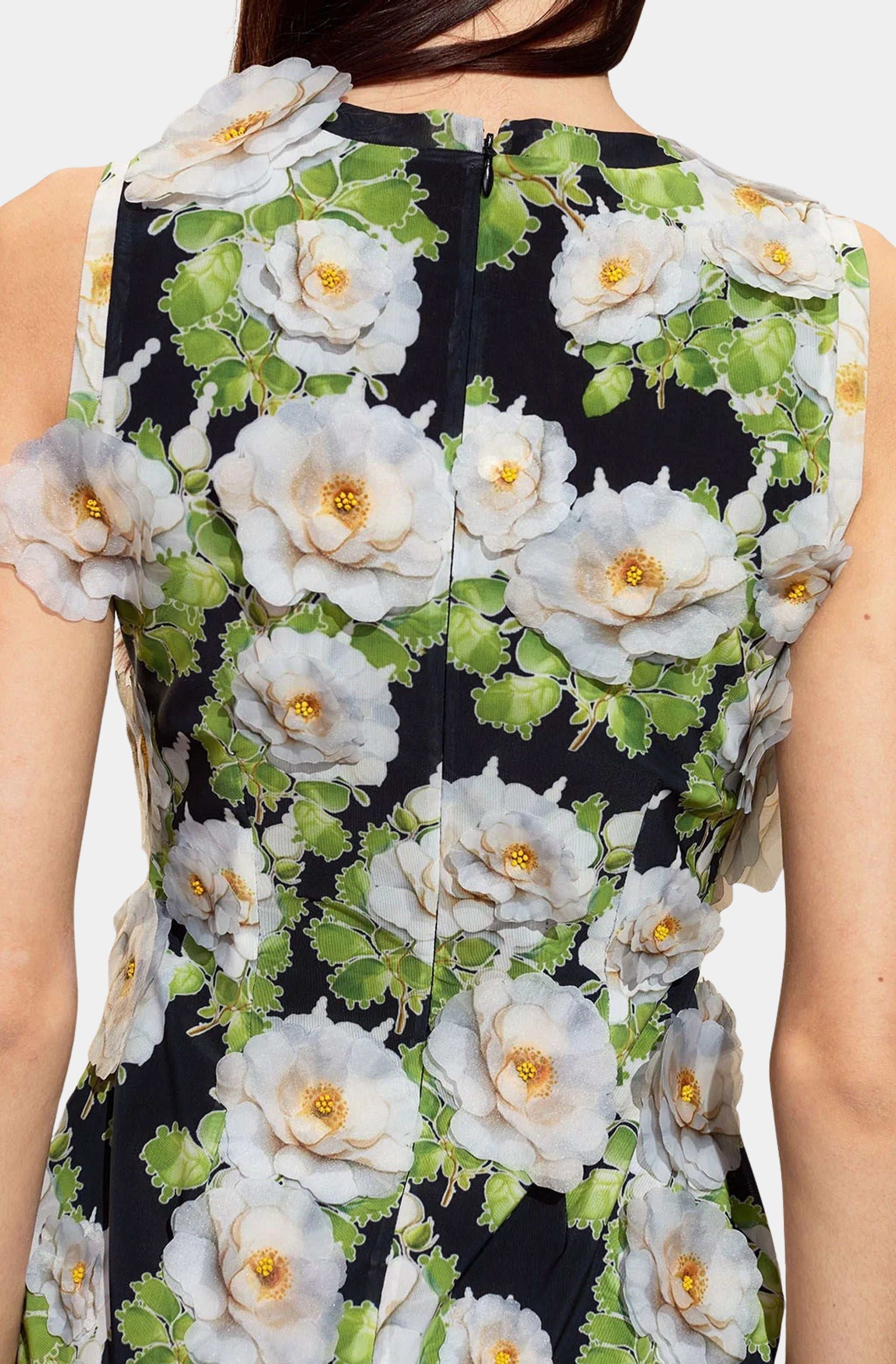 Organza Applique Mini Dress