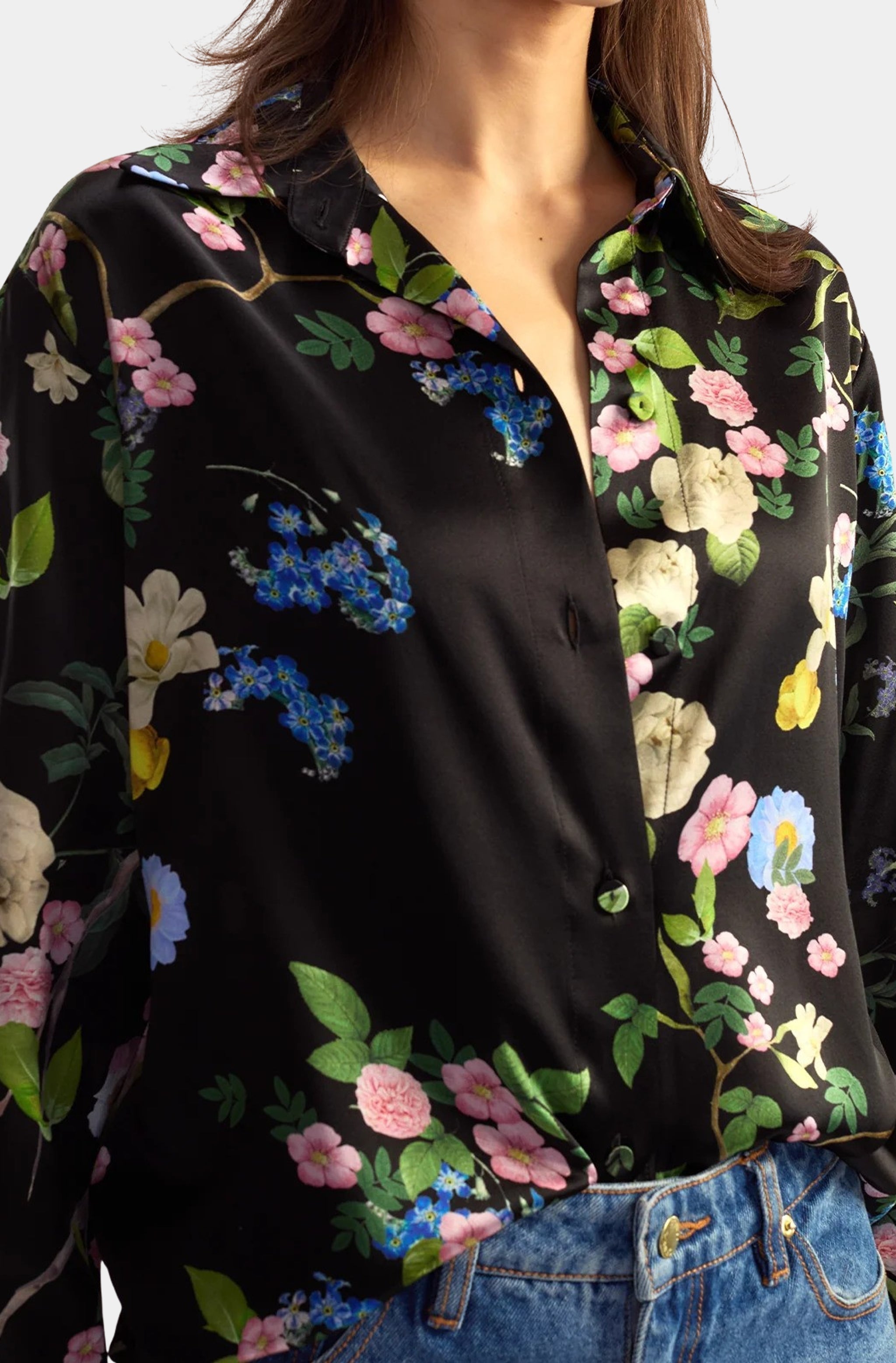 Silk Button Up Shirt