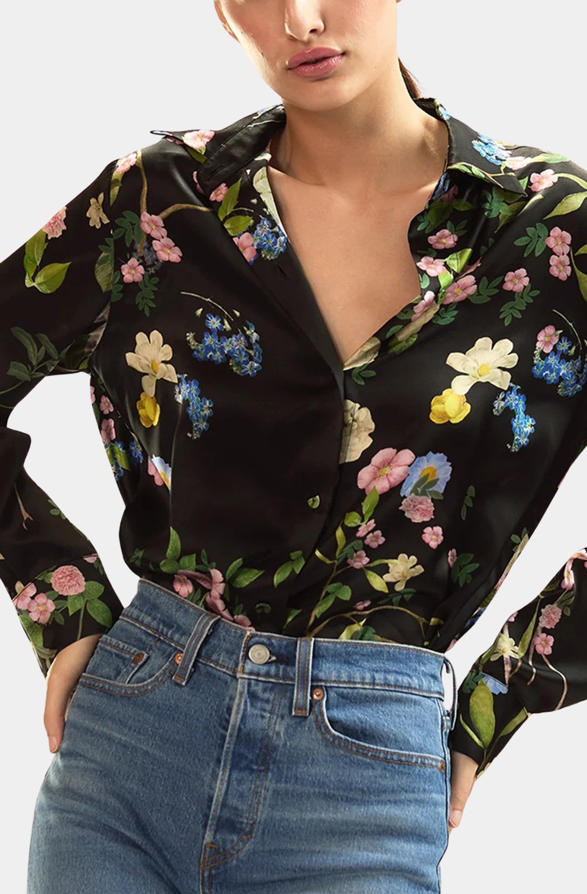 Silk Button Up Shirt