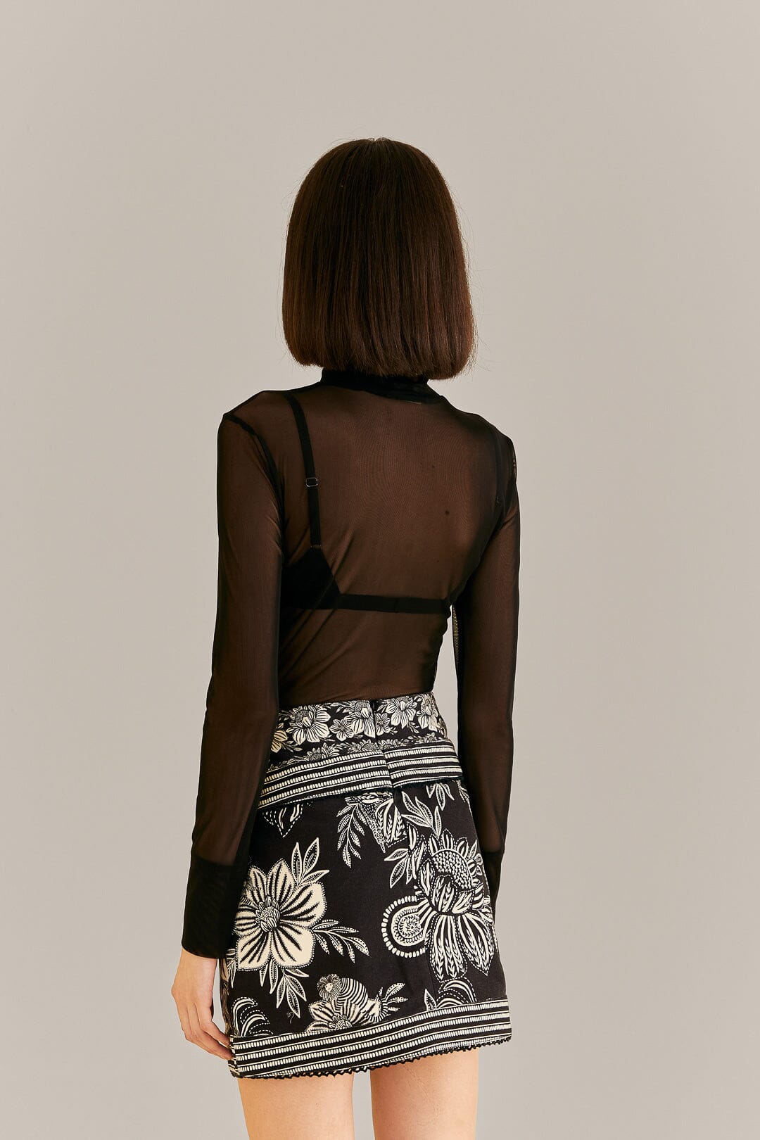 Pasley Bloom Black Skirt