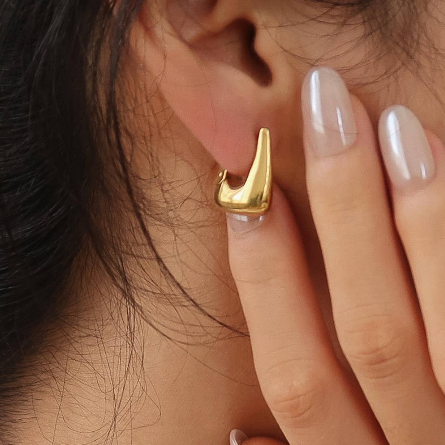 Cadance Geo Hoop Earrings