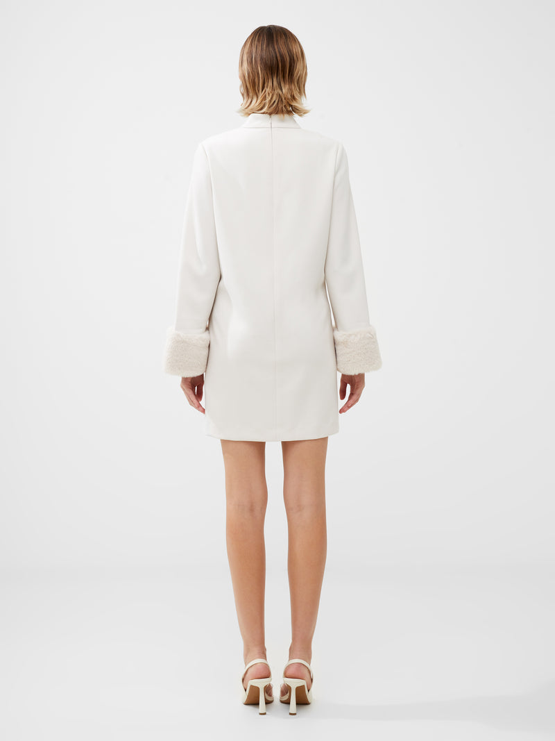 Whisper Ruth Faux Fur Trim Mini Dress