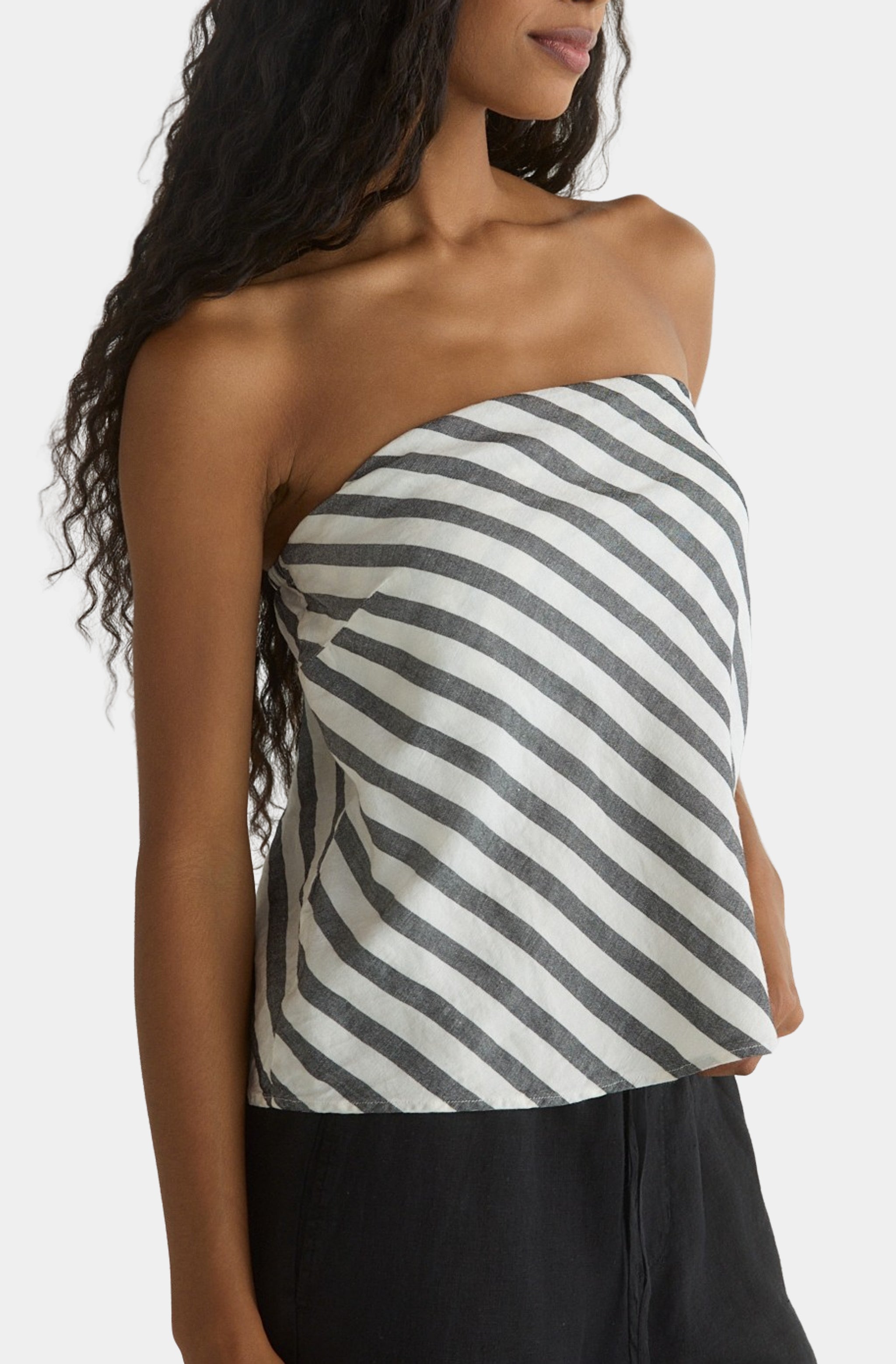 Bias Strapless Top