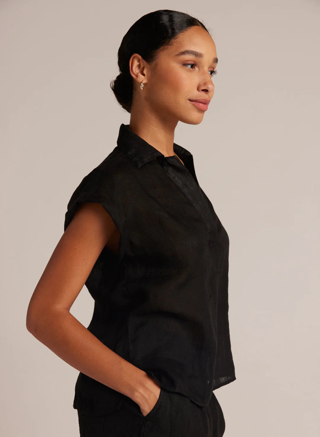 Cap Sleeve Henley