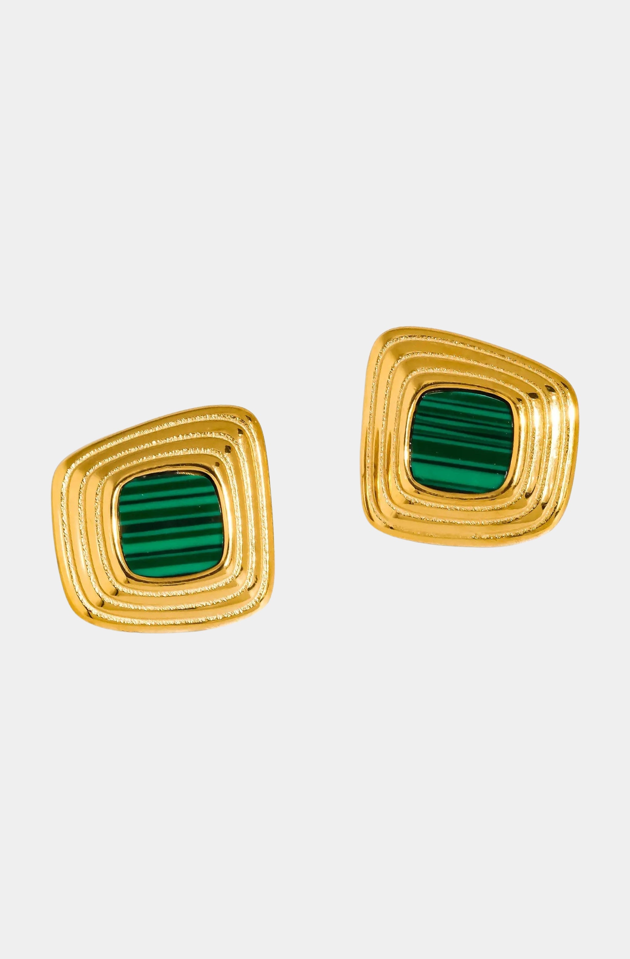 Solenne Enamel Square Earrings