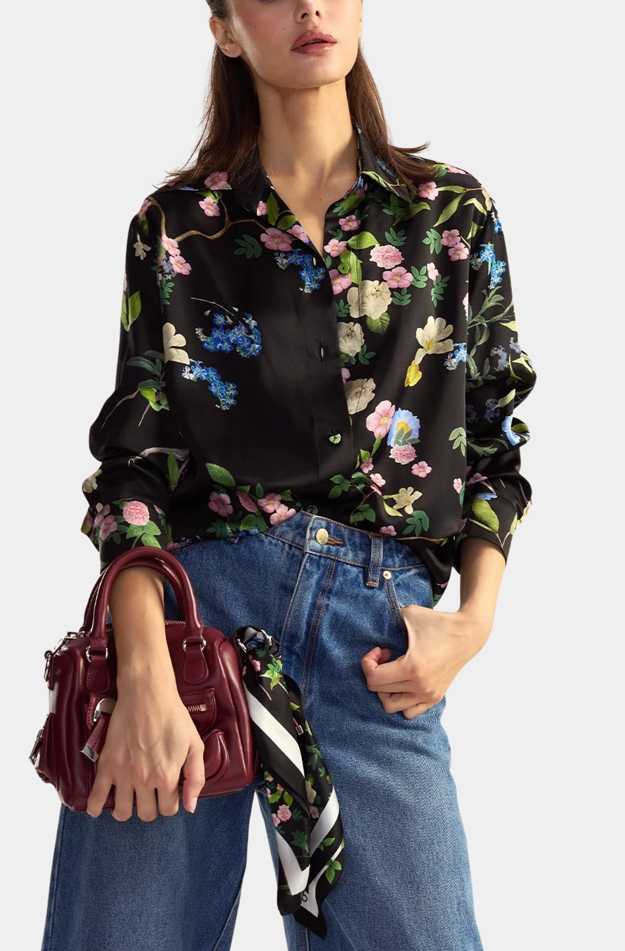 Silk Button Up Shirt