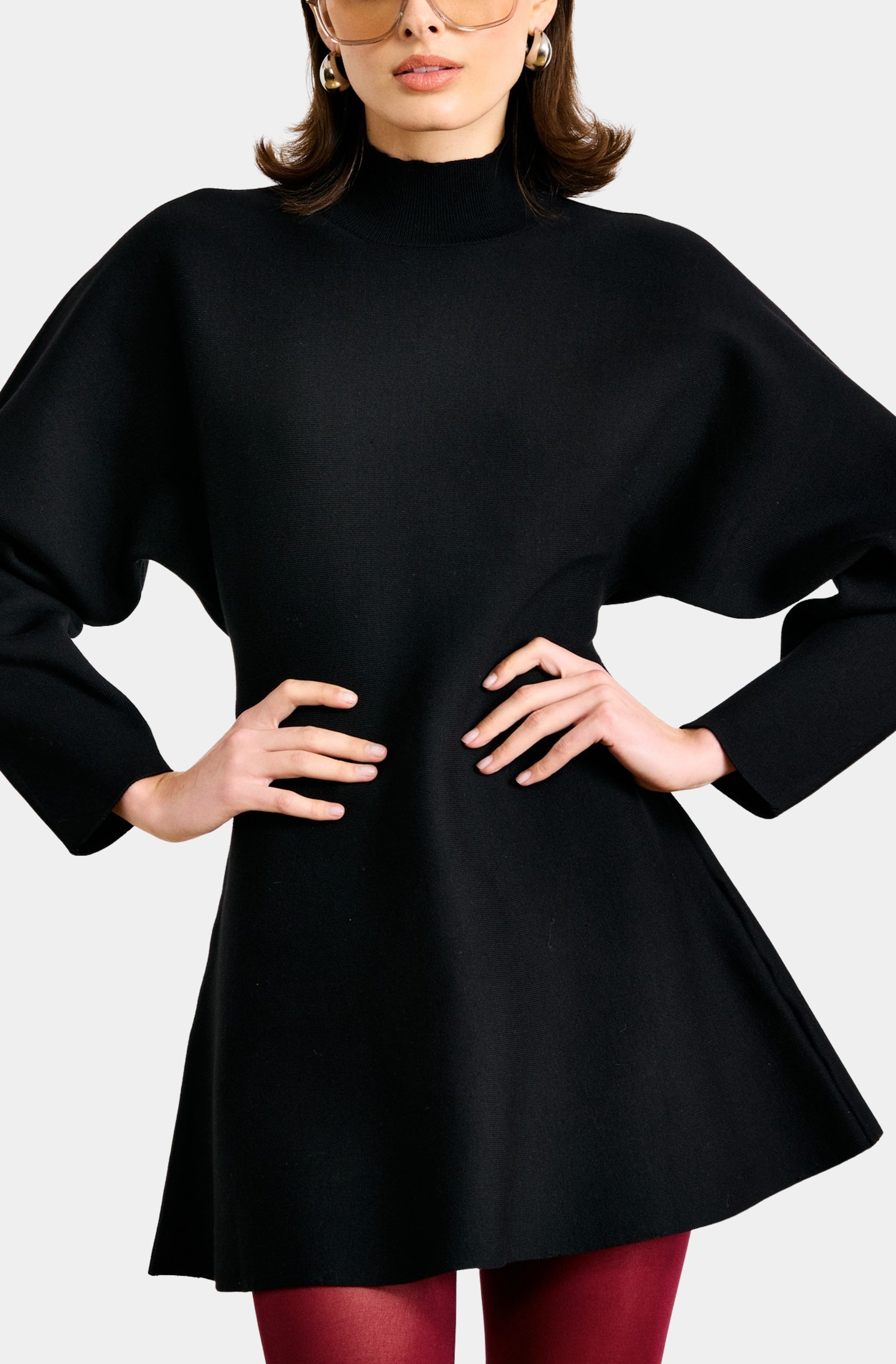 Anzu Peplum Sweater Mini Dress