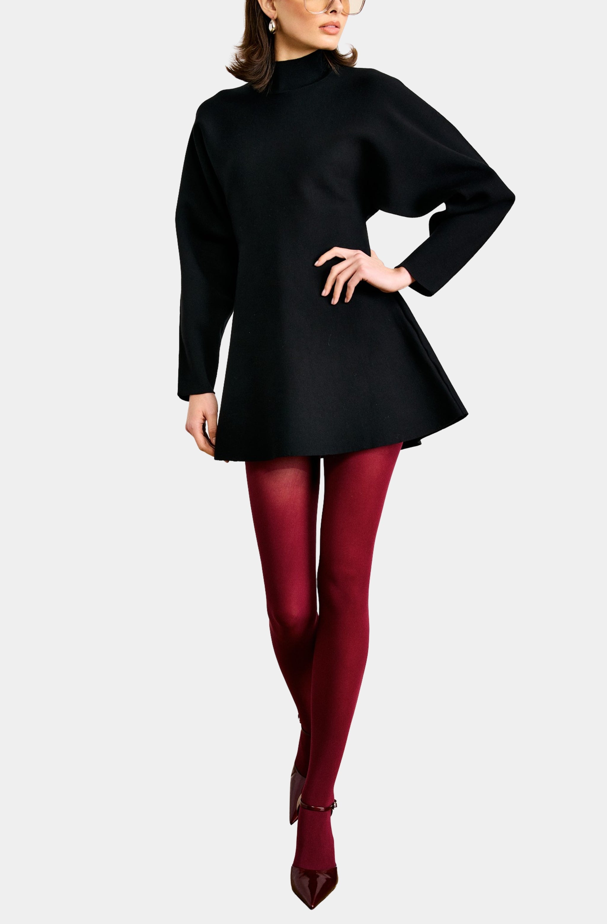 Anzu Peplum Sweater Mini Dress