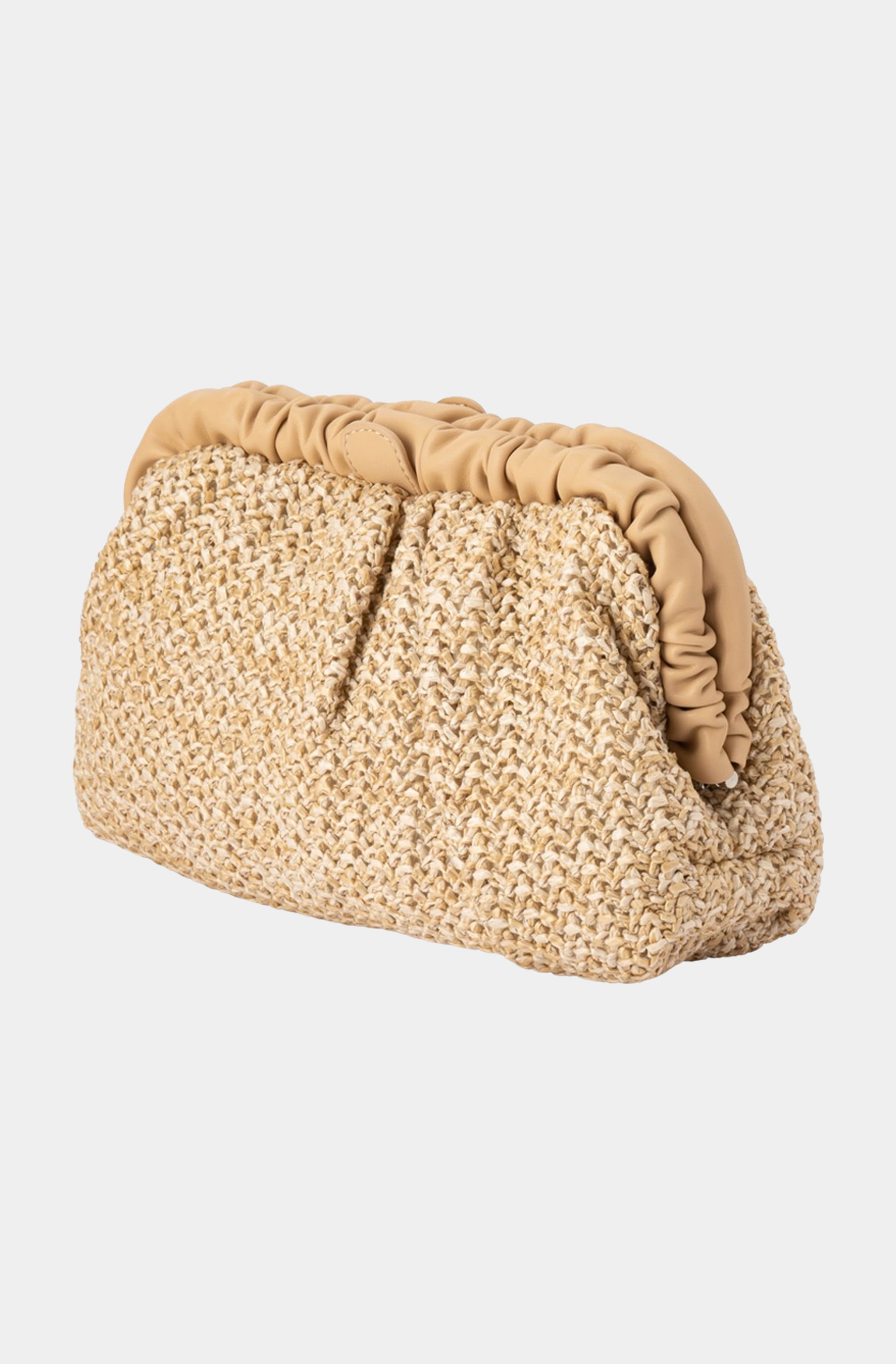 Amalia Pleated Woven Clutch