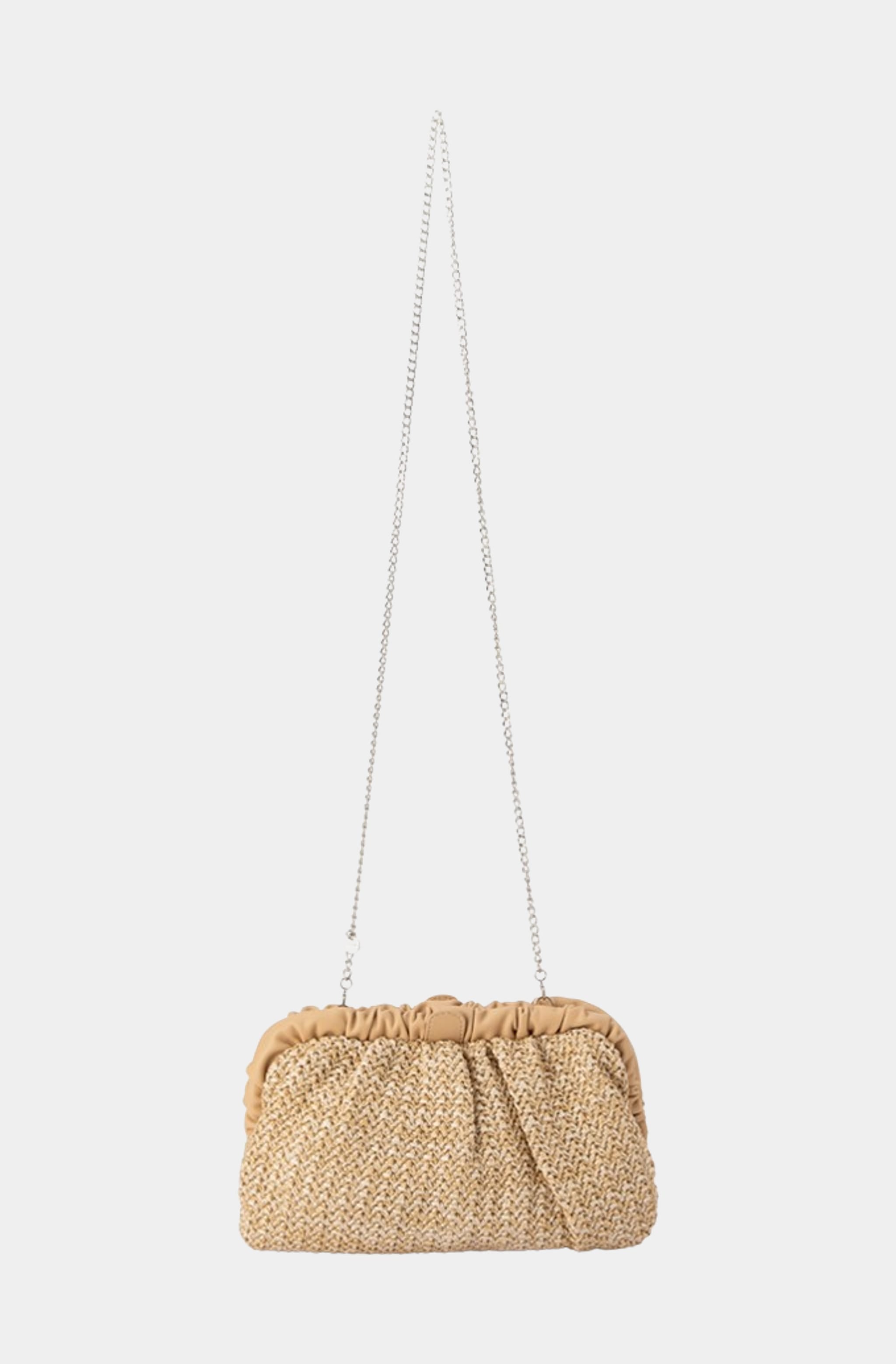 Amalia Pleated Woven Clutch