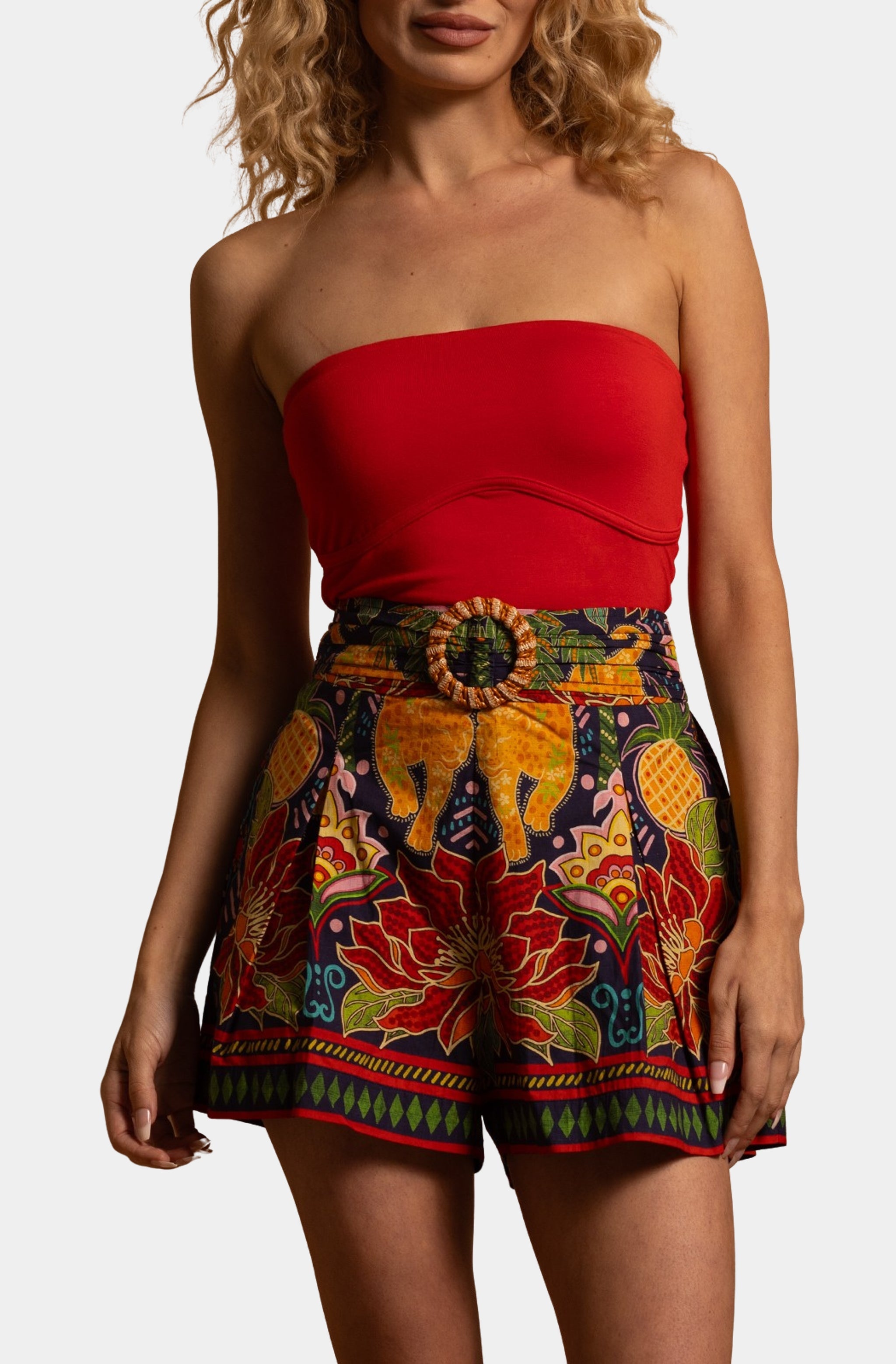 Sloane Faux Buckle Short
