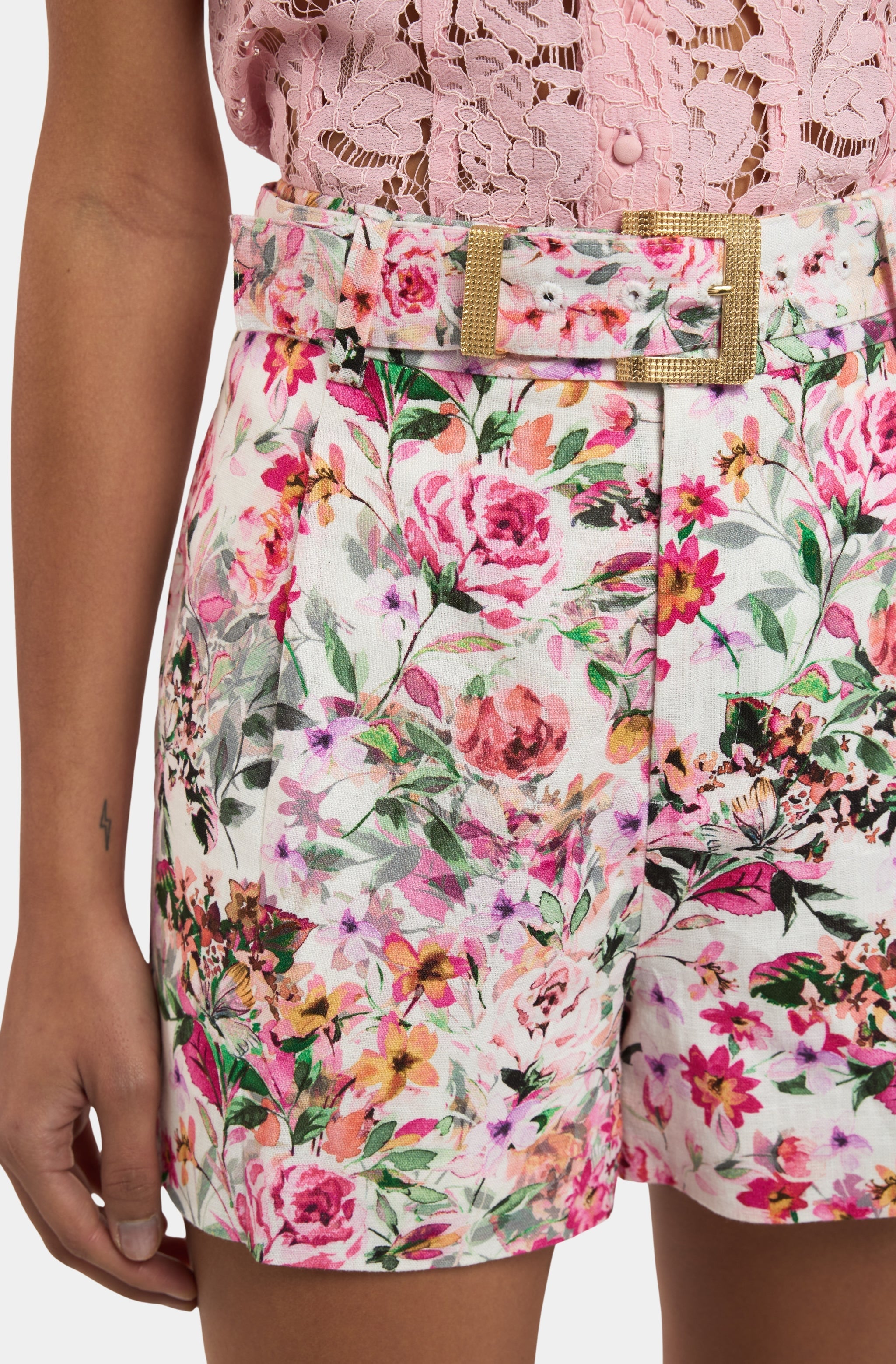 Glenn Floral Linen Shorts