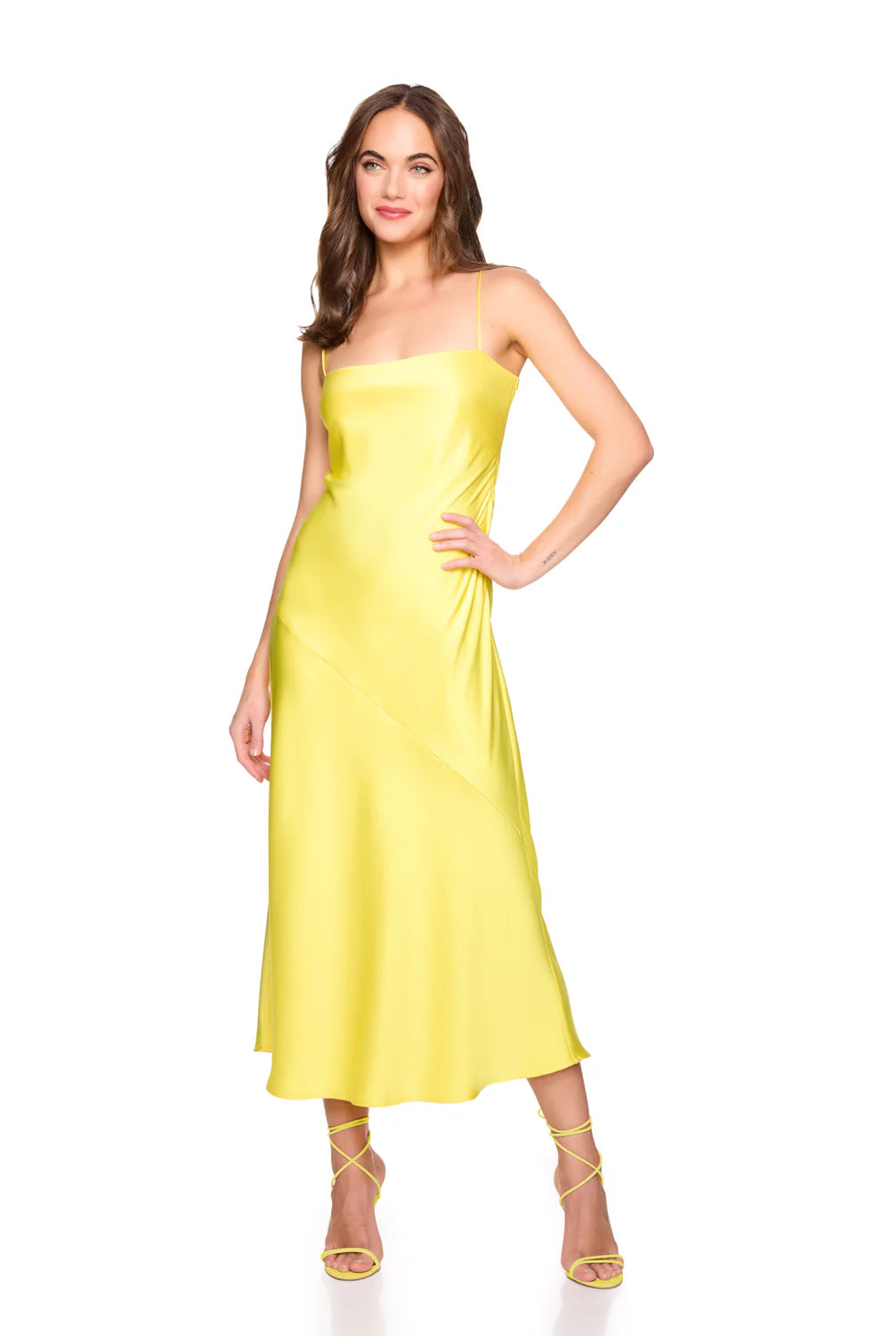 Satin Bias Cut Slip Dress