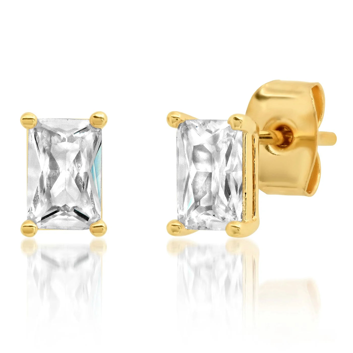 Baguette CZ Studs