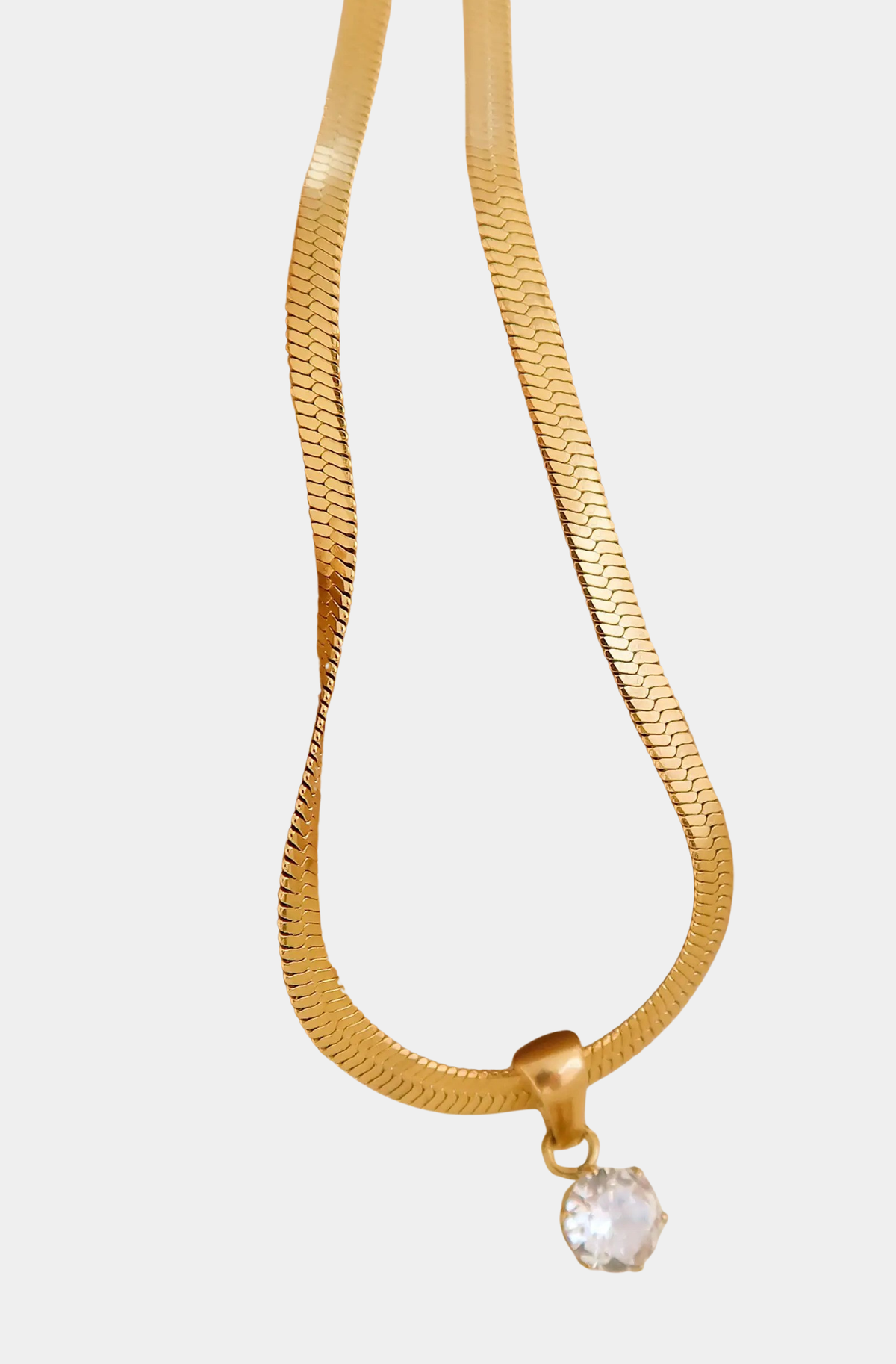 Blanc CZ Snake Chain Necklace