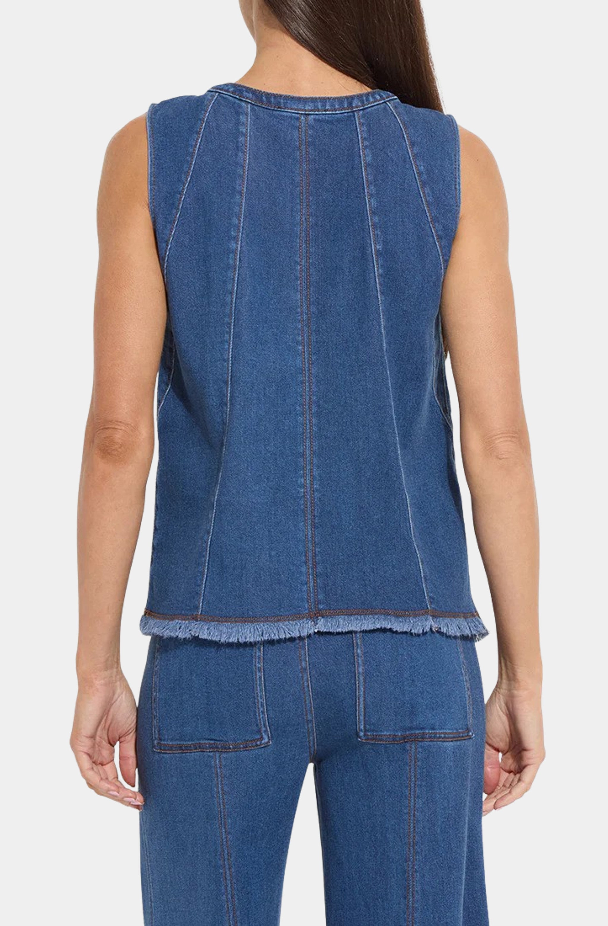 Irabella Fringed Denim Top