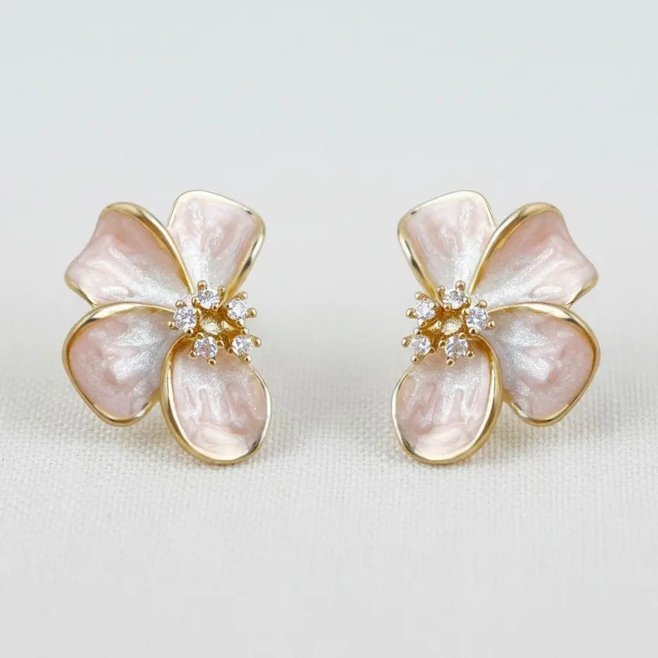 Enamel Flower Studs