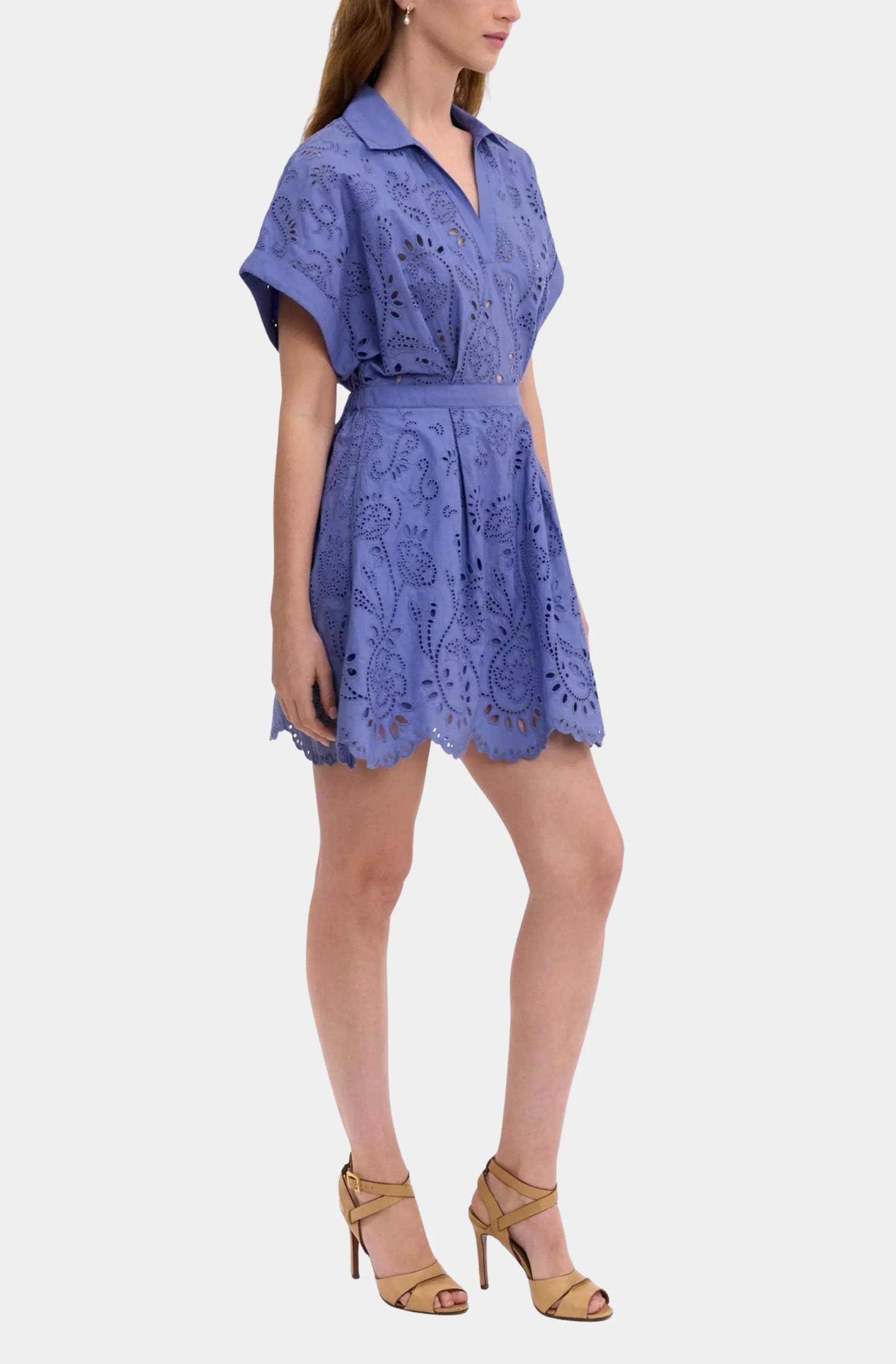 Brielle Poplin Eyelet Mini Dress