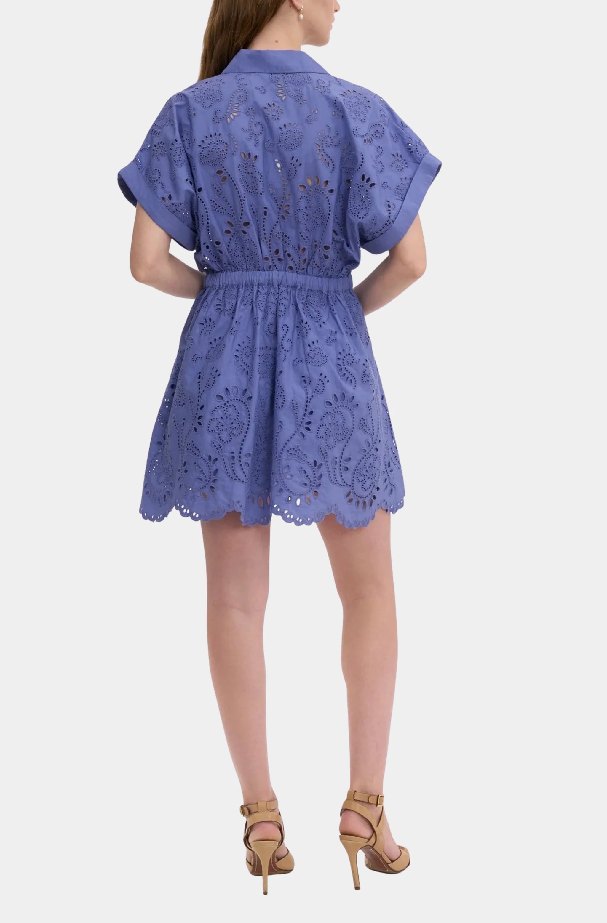 Brielle Poplin Eyelet Mini Dress