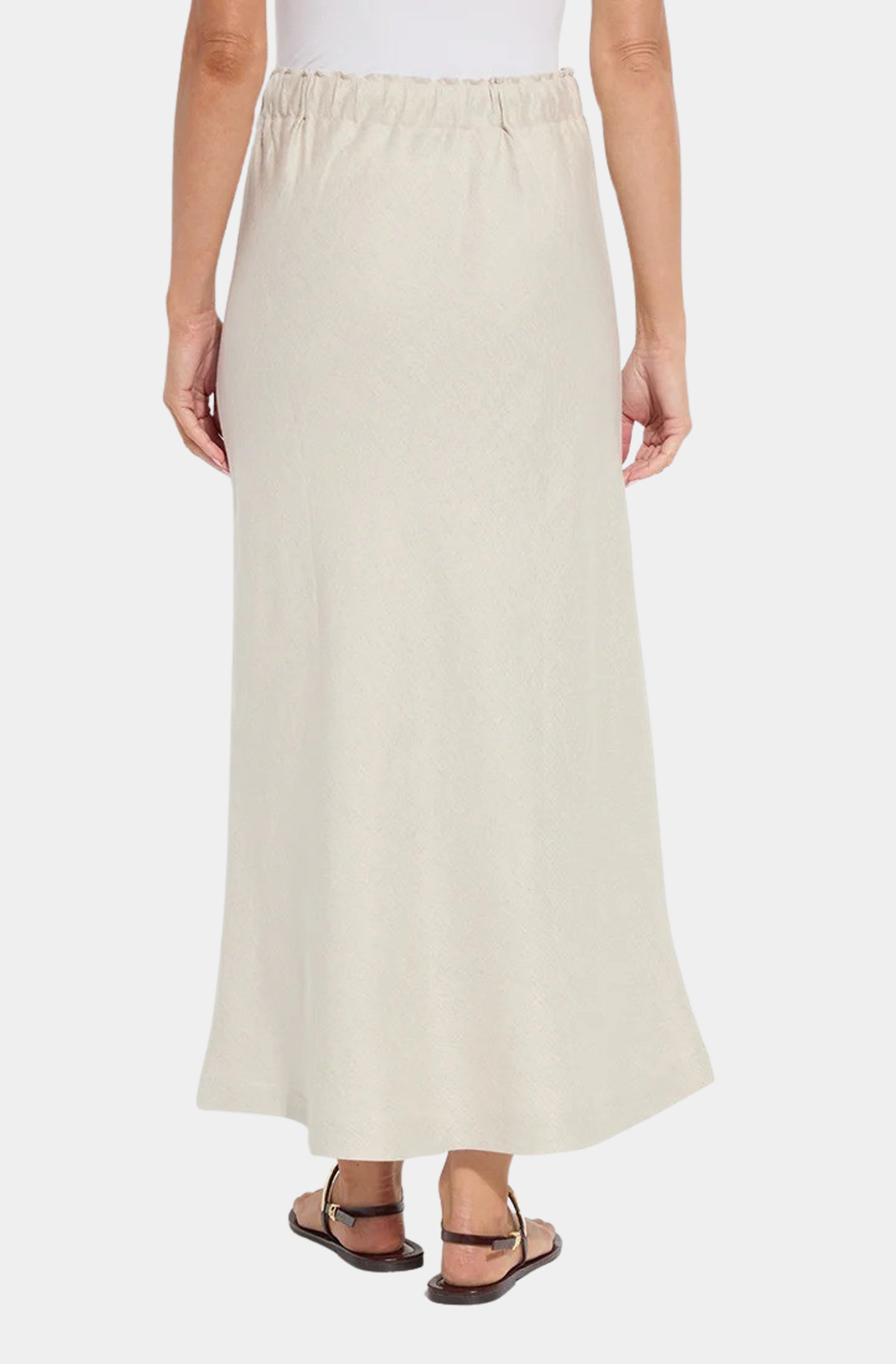 Gabriela Linen Draw String A Line Skirt