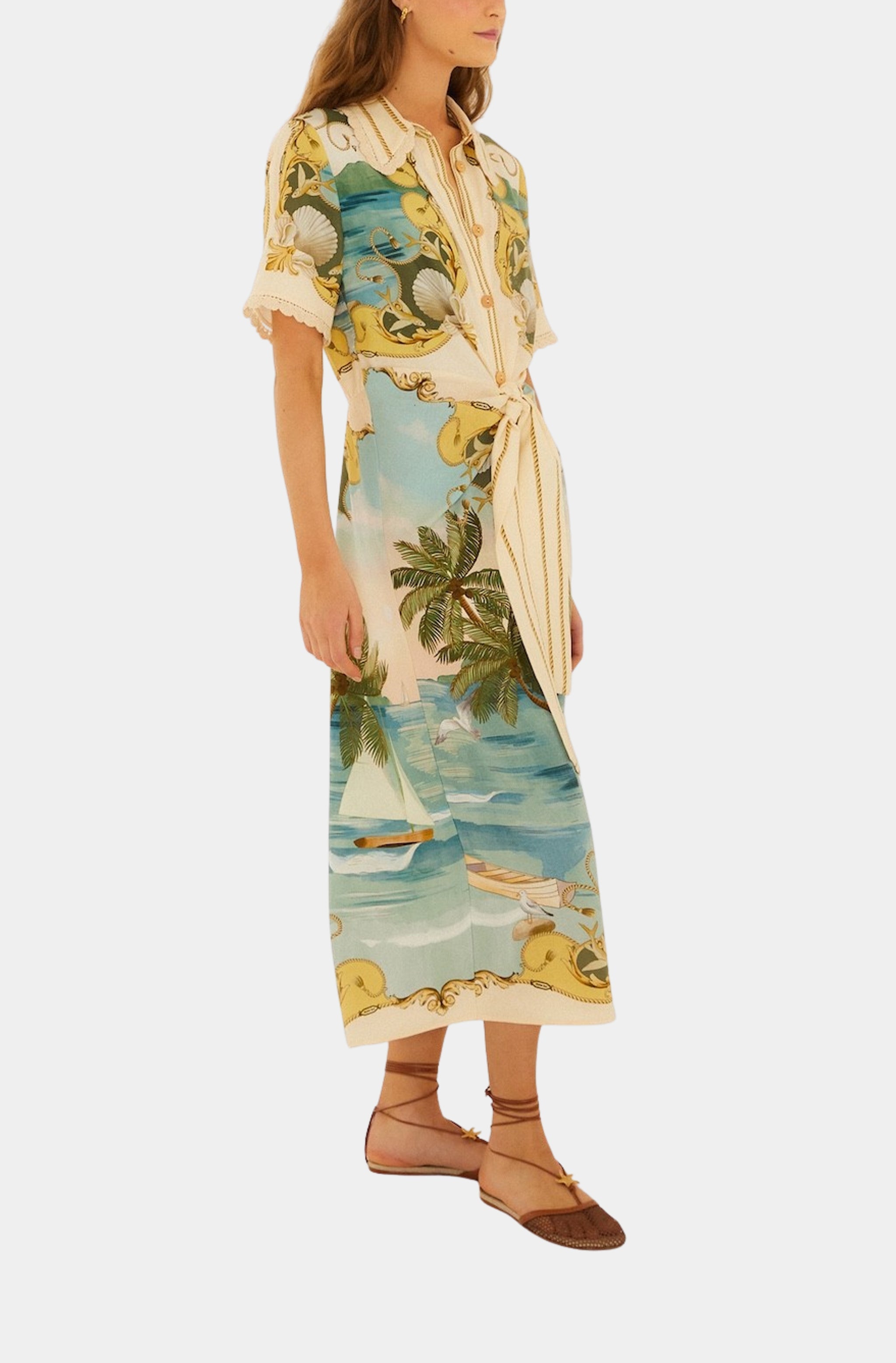 Royal Sea Multicolor Midi Dress
