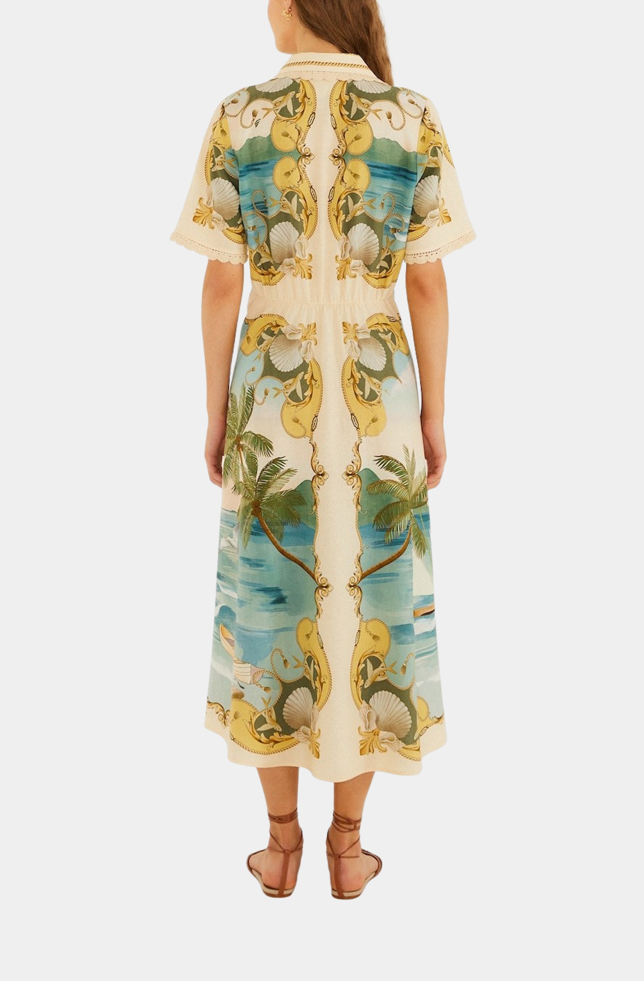 Royal Sea Multicolor Midi Dress