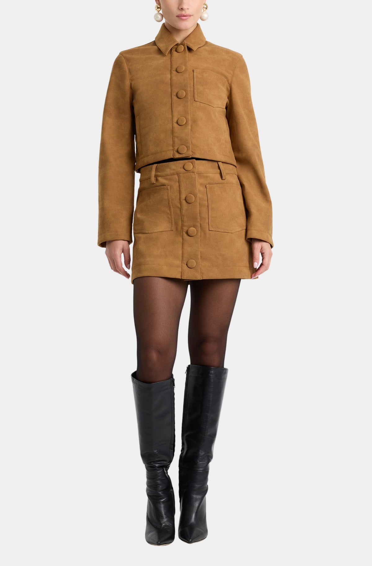 PRE ORDER: Lorenzo Croc Vegan Suede Skirt