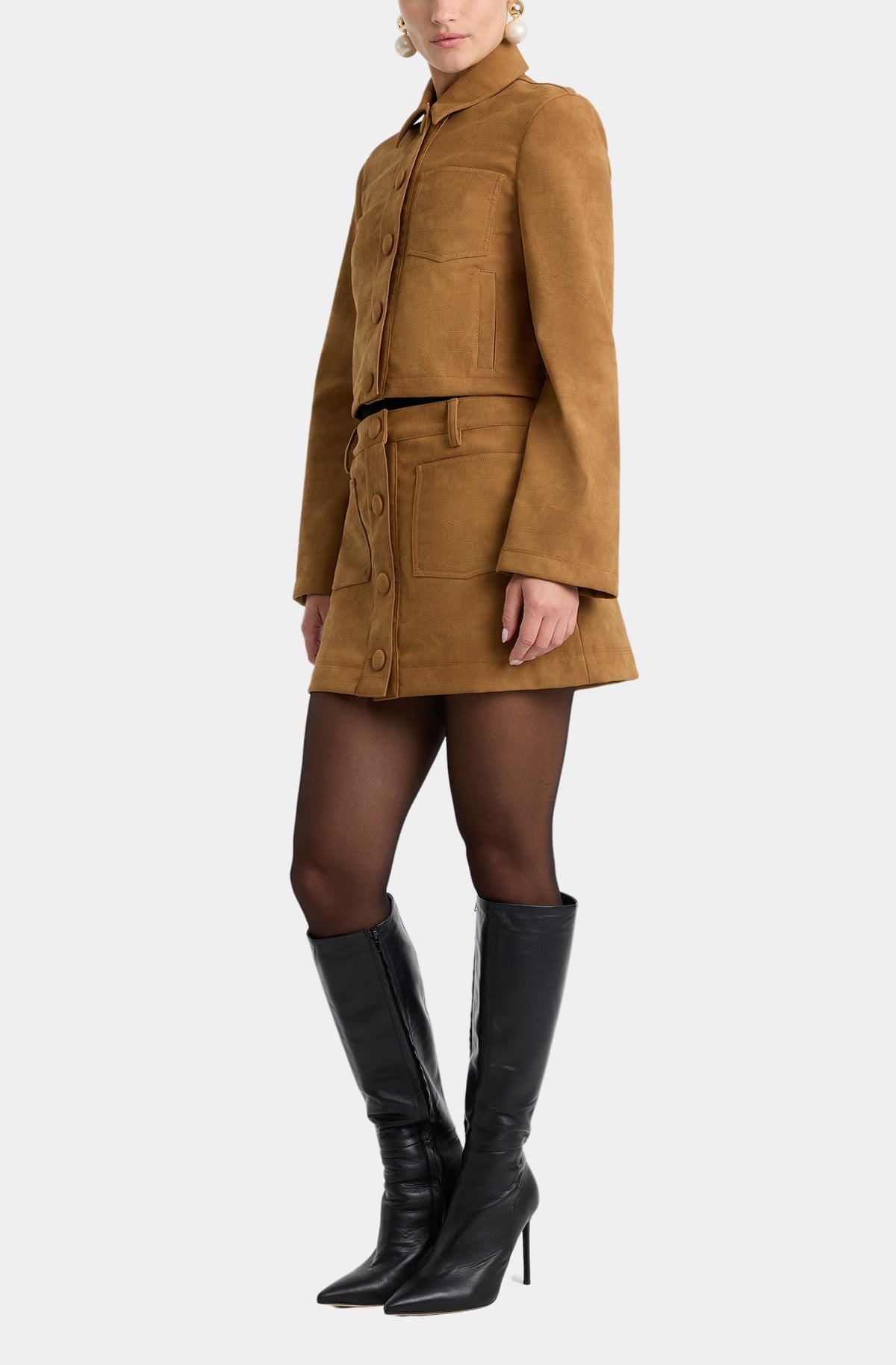 PRE ORDER: Lorenzo Croc Vegan Suede Skirt