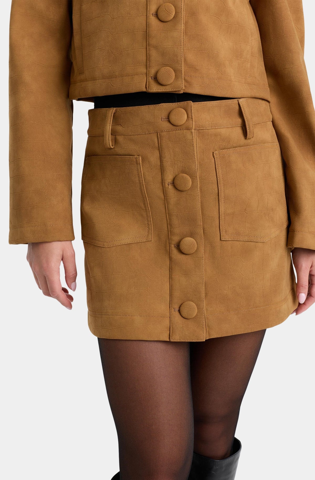PRE ORDER: Lorenzo Croc Vegan Suede Skirt