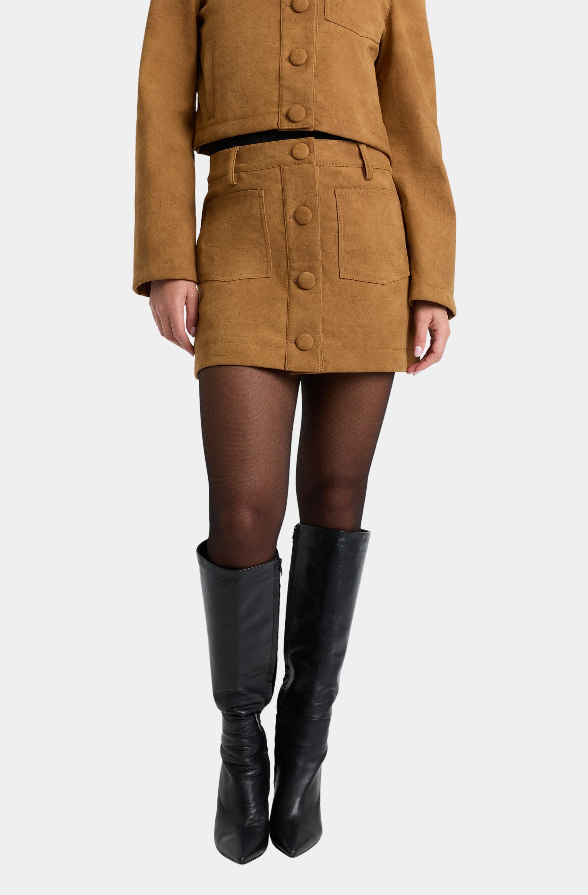PRE ORDER: Lorenzo Croc Vegan Suede Skirt