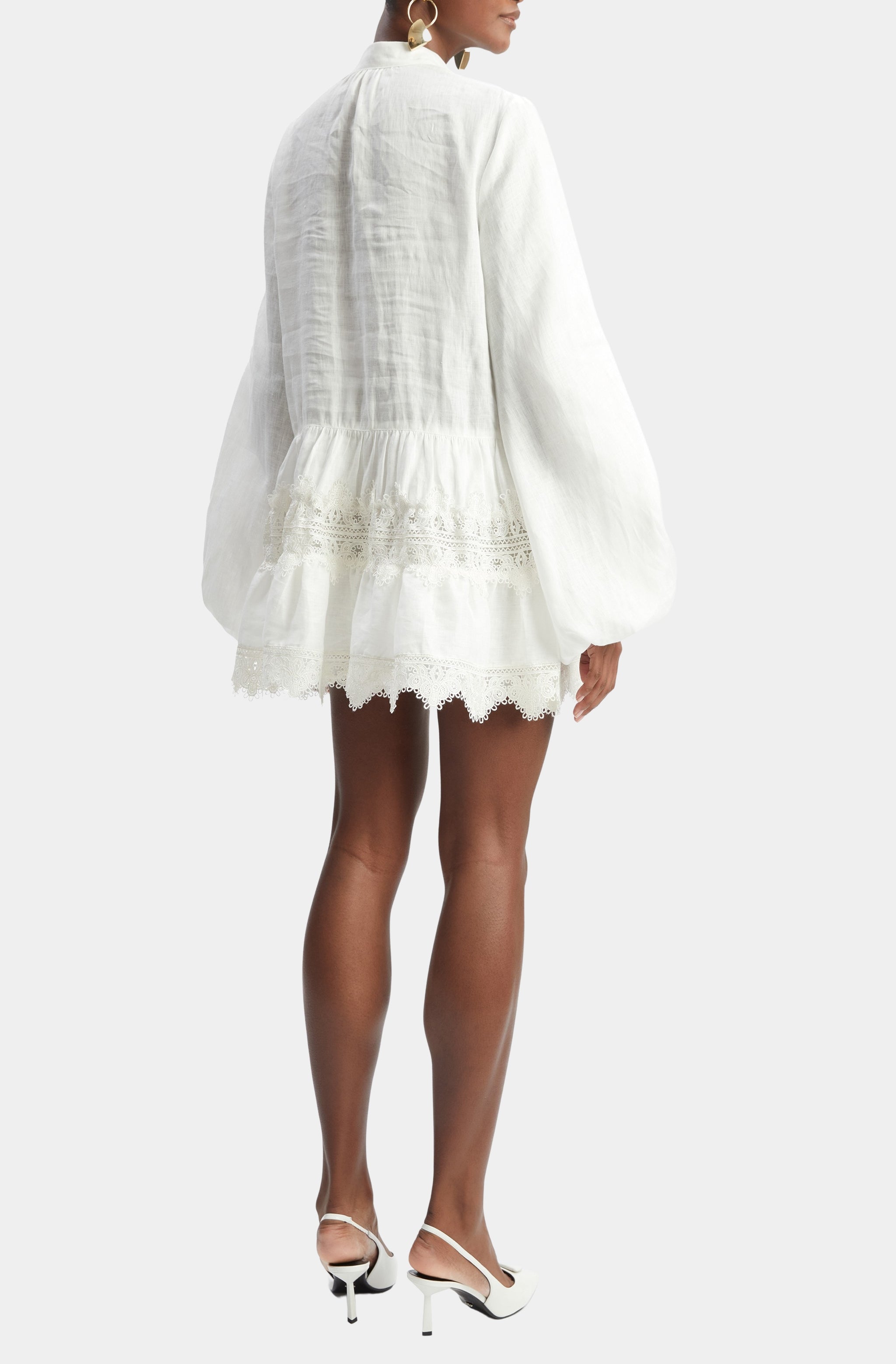 Antonia Lace Trim Mini Dress