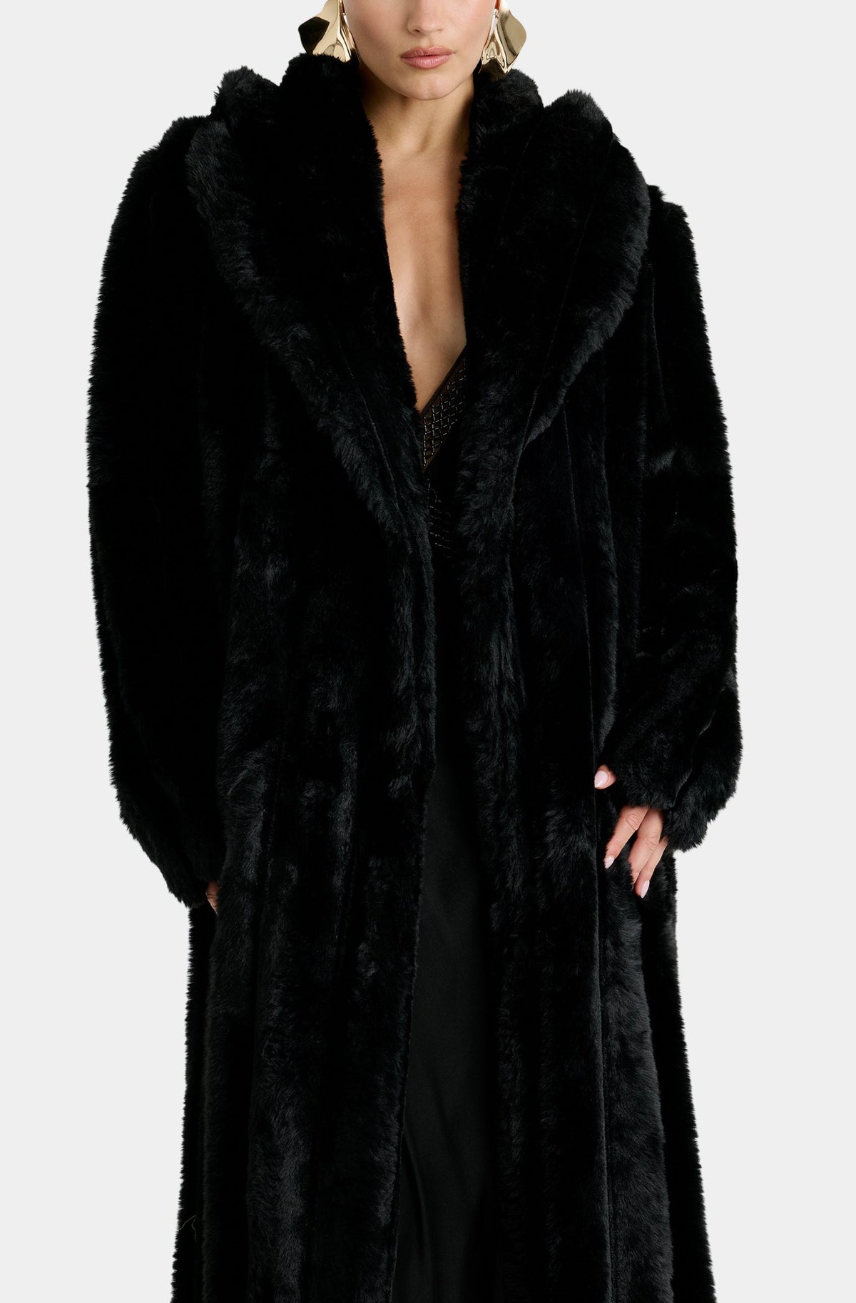 Marta Faux Fur Longline Coat