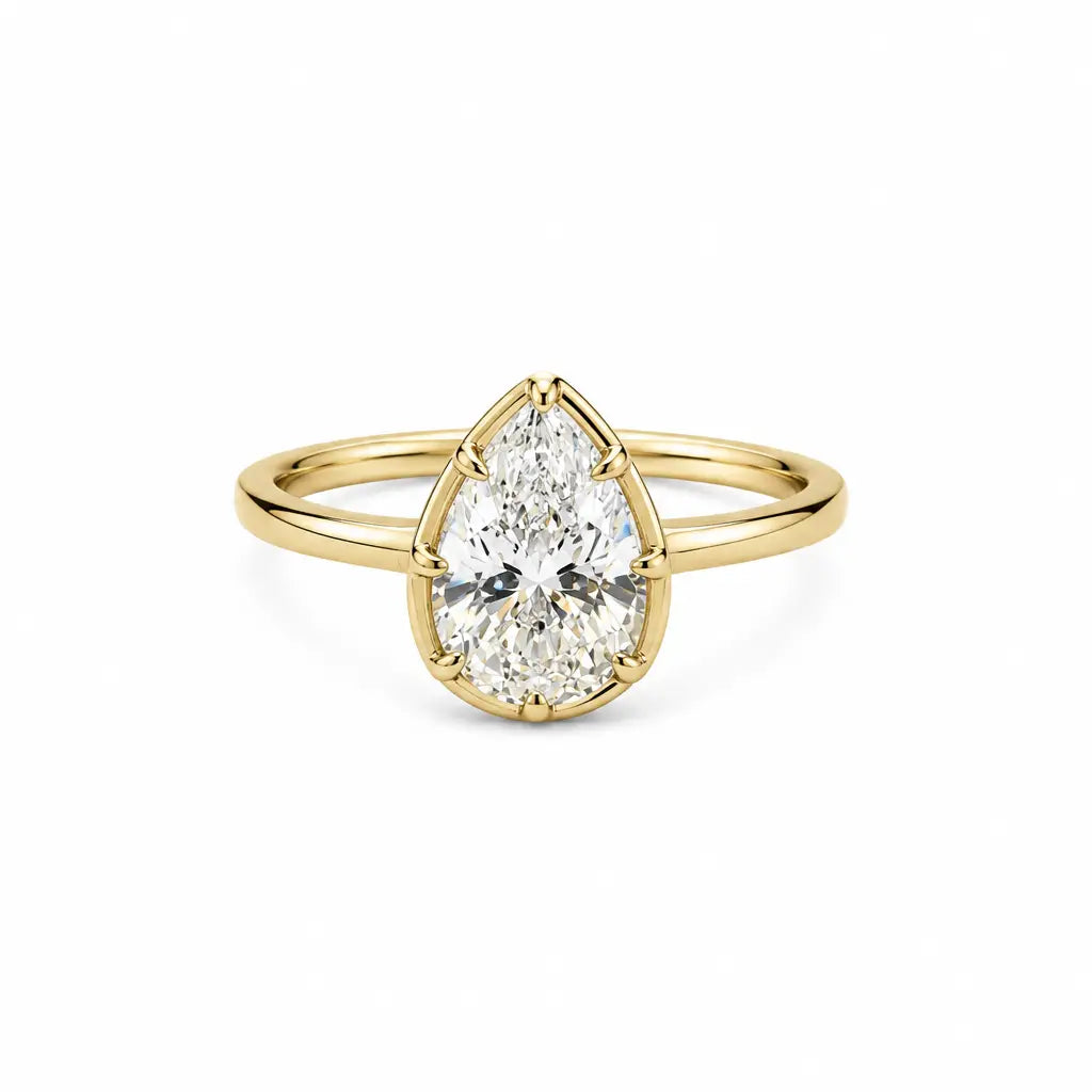 Pear Cut Bezel Ring