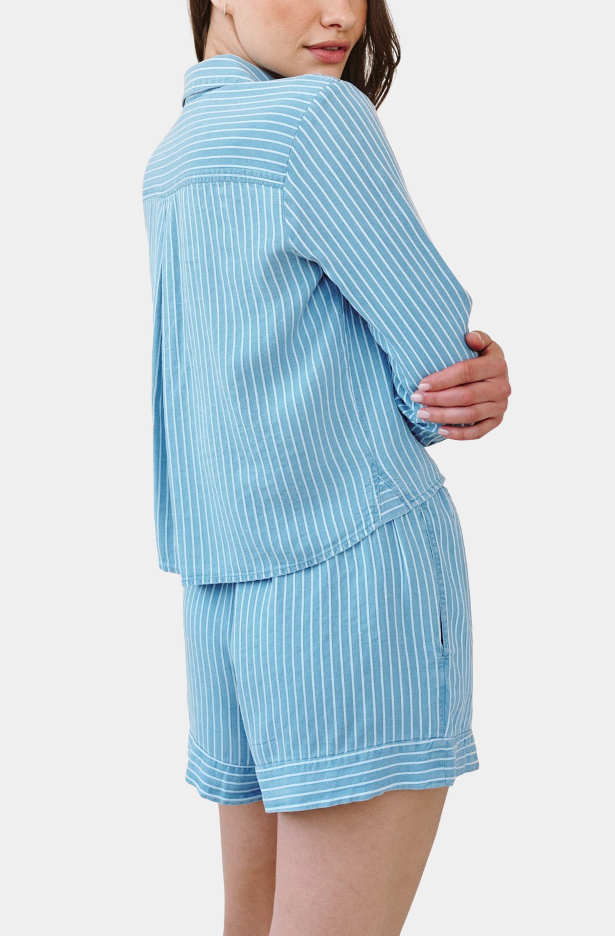 Mixed Stripe Button Down Shirt