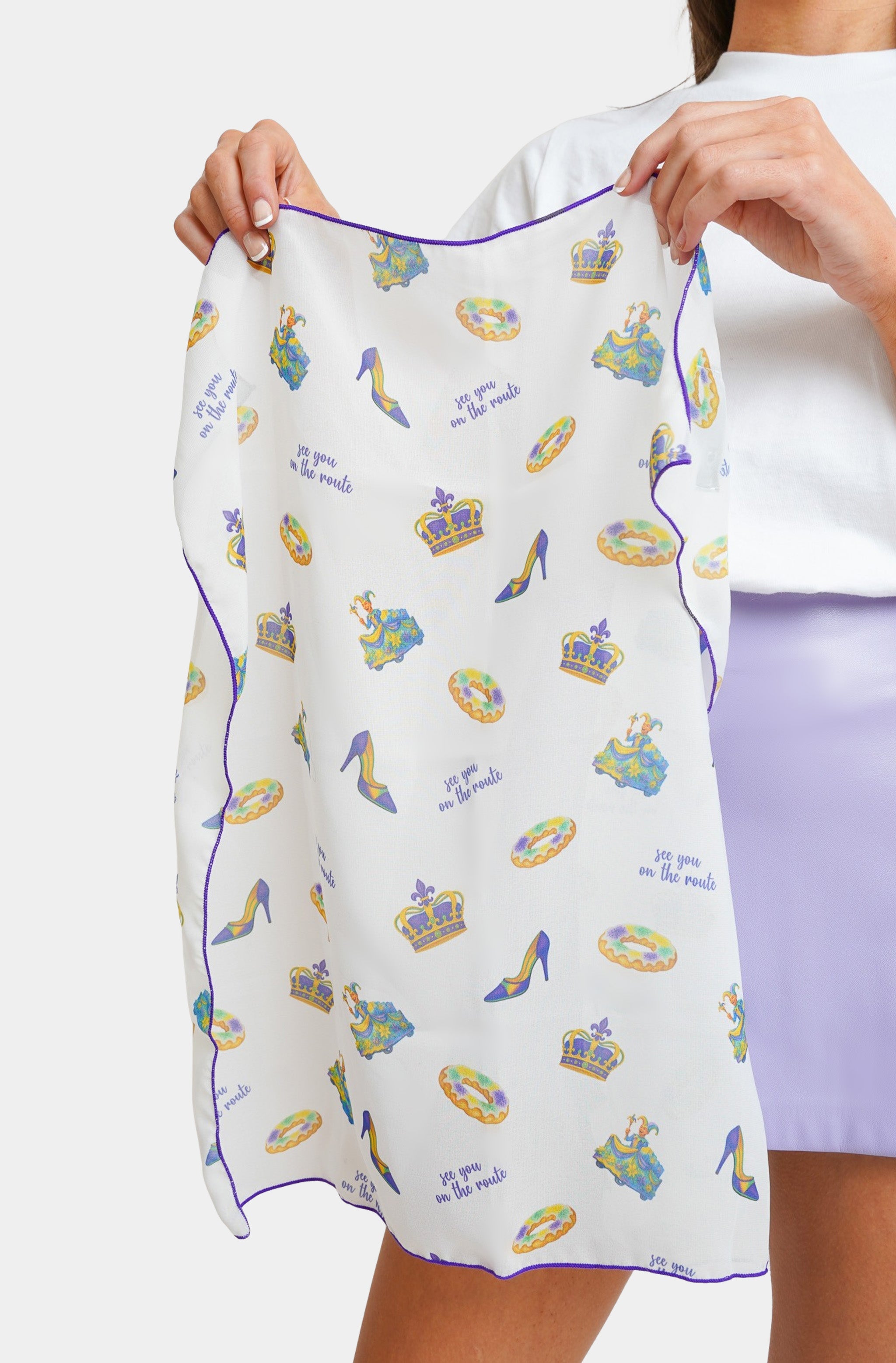 Hemline Exclusive Mardi Gras Scarf