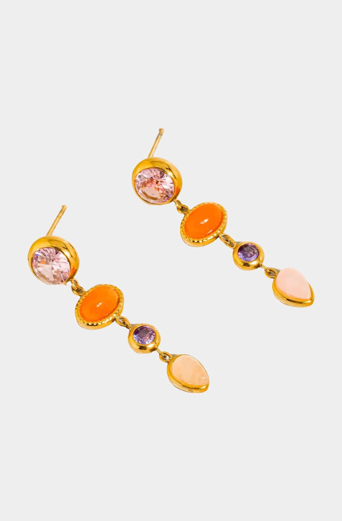 Évisa Pink Gemstone Drop Earrings