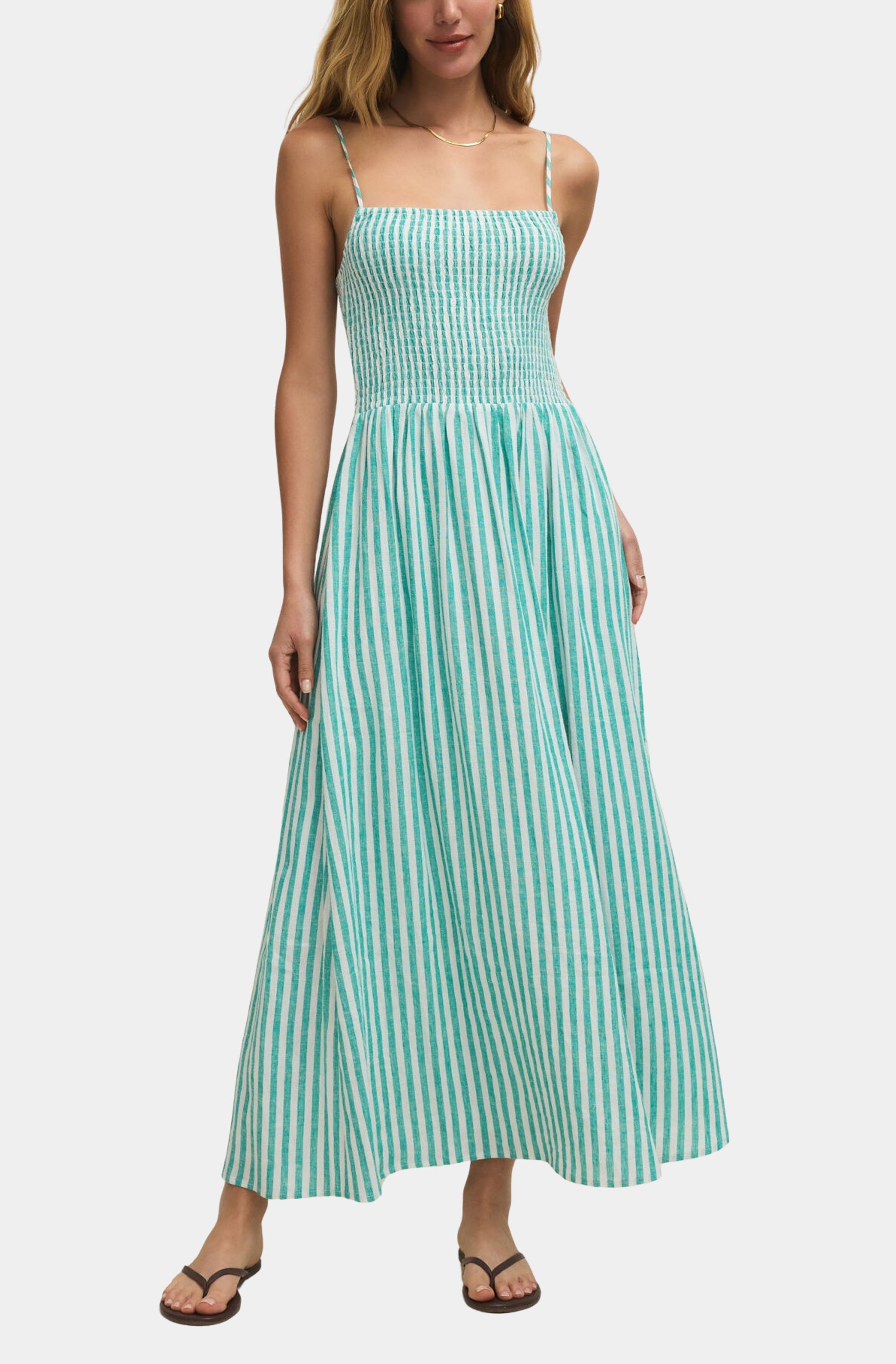Bayside Striped Midi Dress Hemline Towne Center Bayside Striped Midi Dress Hemline Towne Center