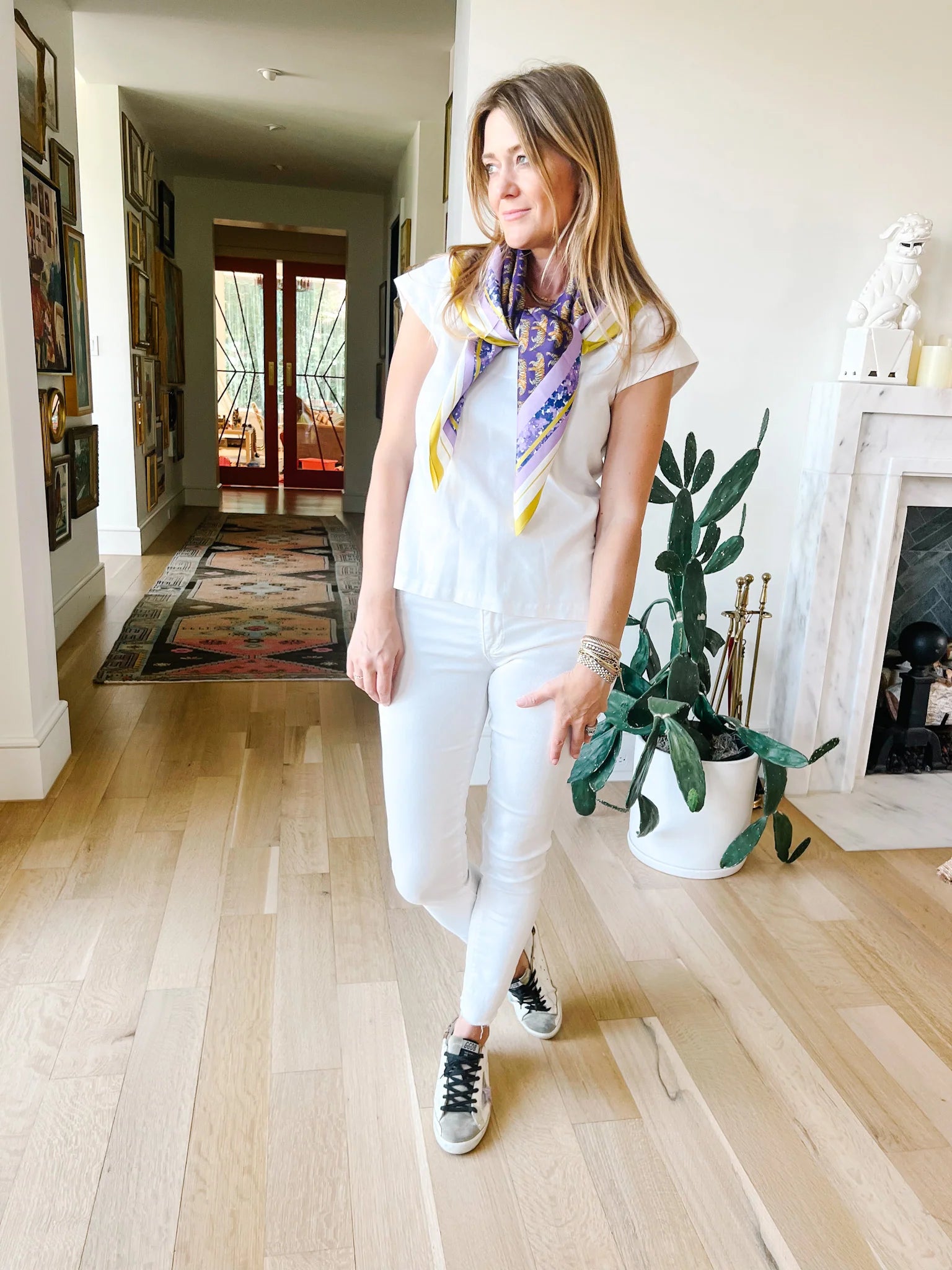 Purple &amp; Gold Tiger Scarf