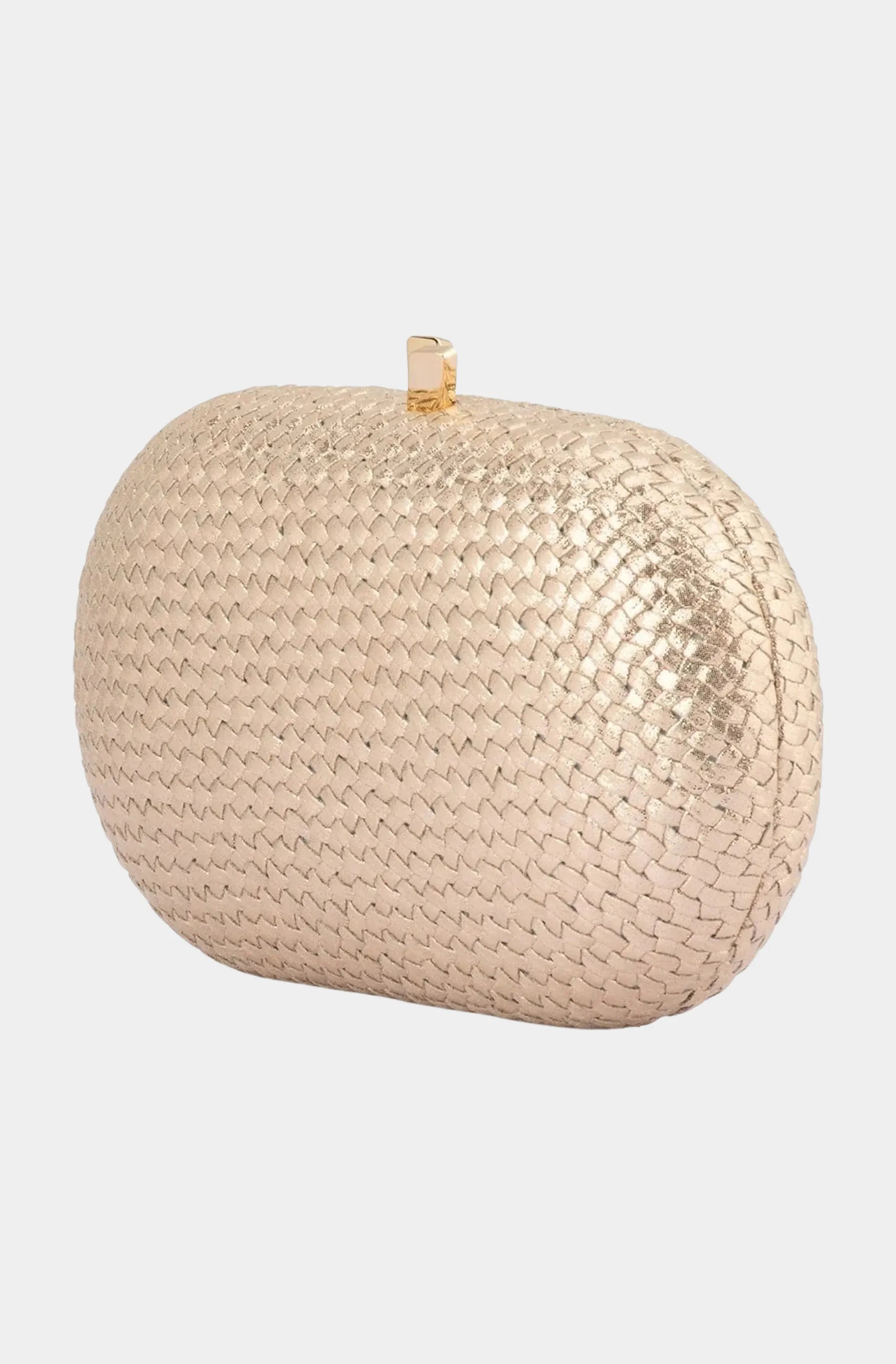 Lucia Woven Oval Clutch