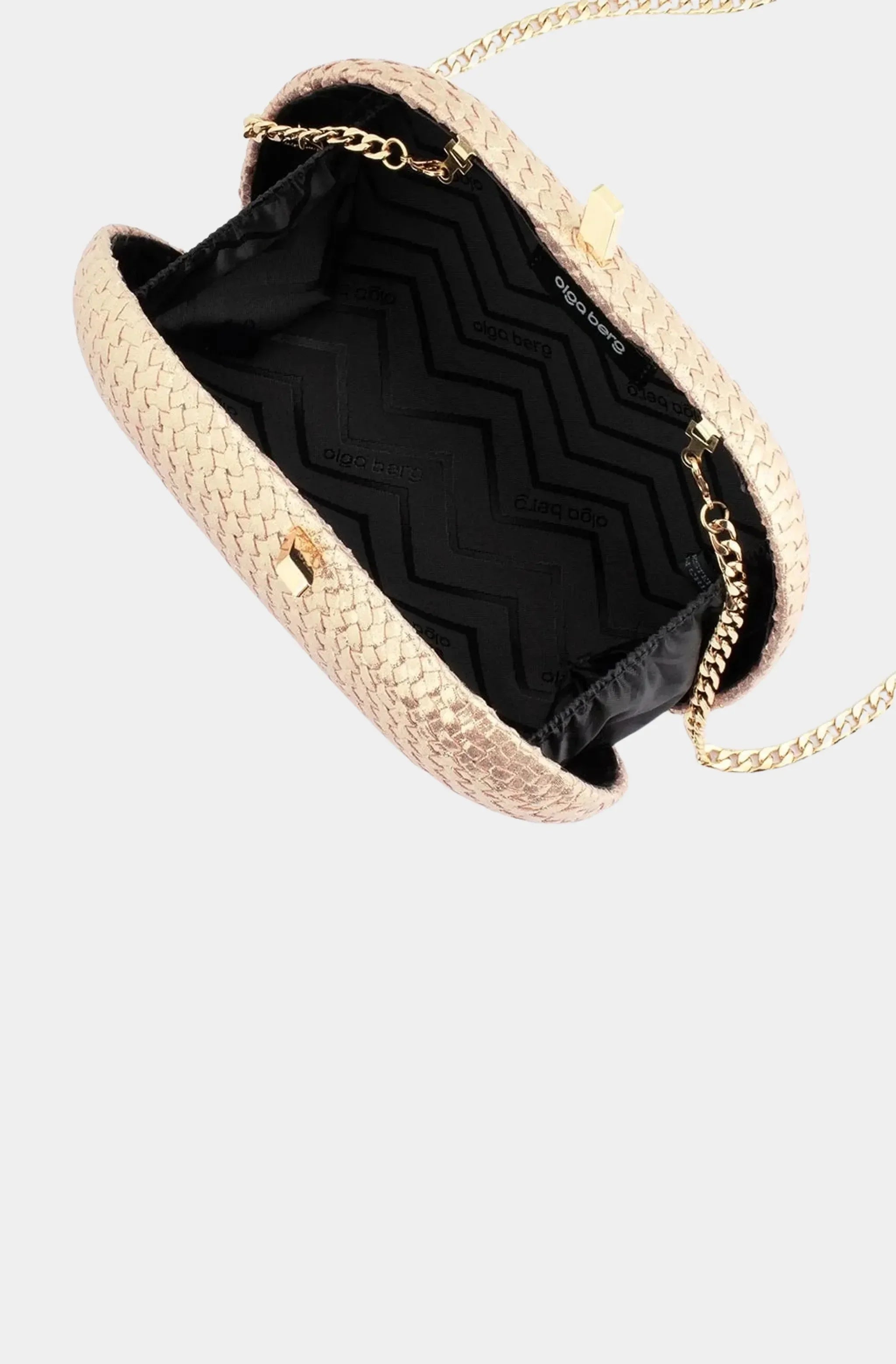 Lucia Woven Oval Clutch