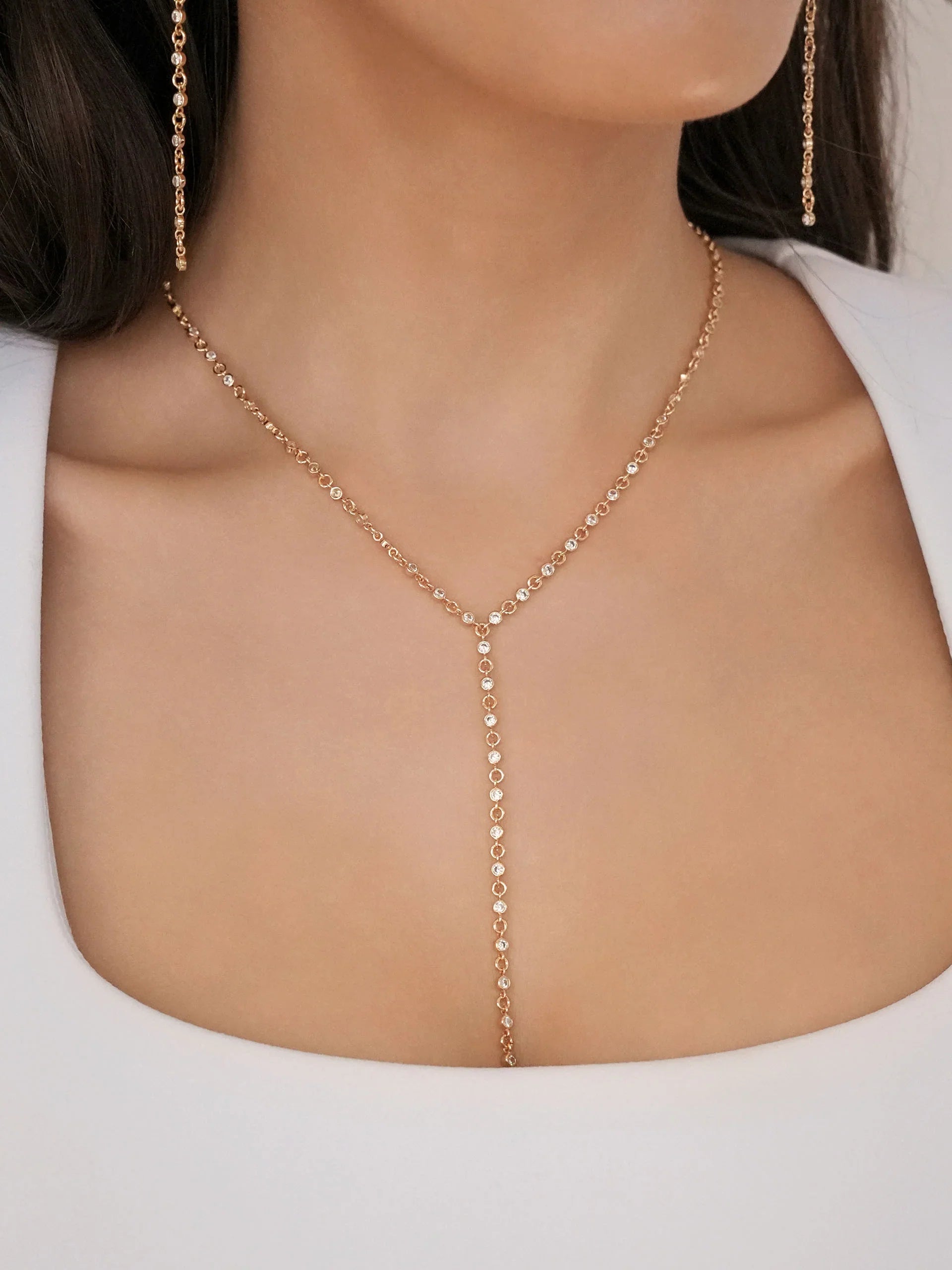 Dainty Crystal Lariat