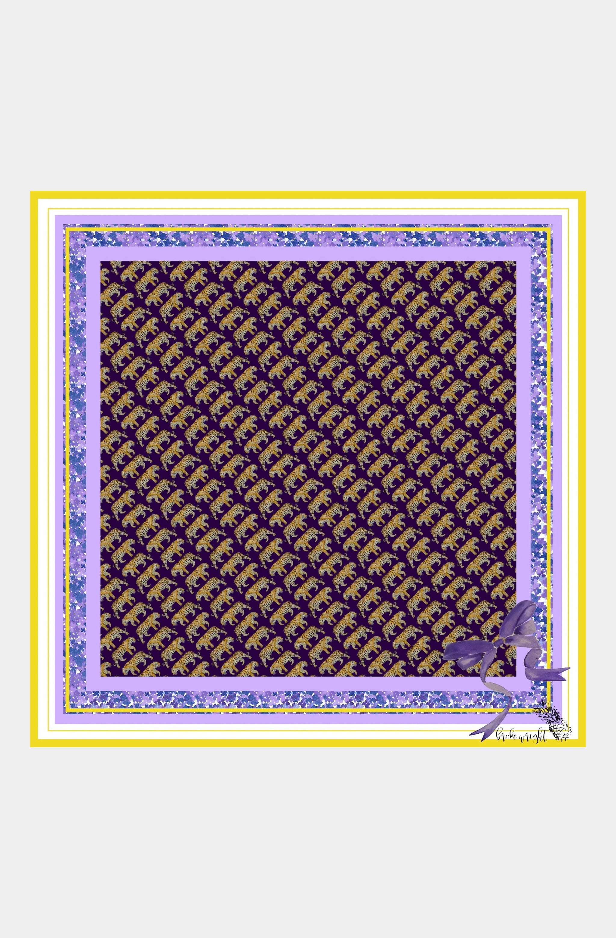 Purple &amp; Gold Tiger Scarf