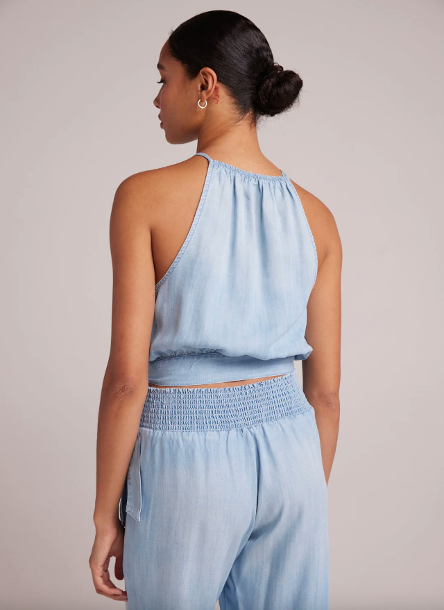 Side Tie Button Halter